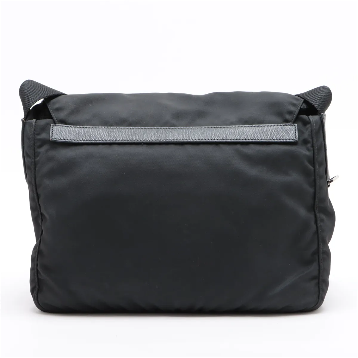 Tessuto Nylon x Leather Shoulder Bag Black — view 2