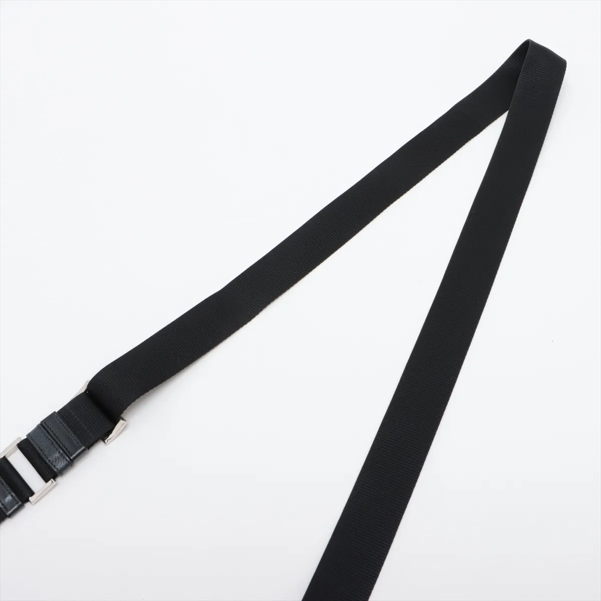 Tessuto Nylon x Leather Shoulder Bag Black — view 5