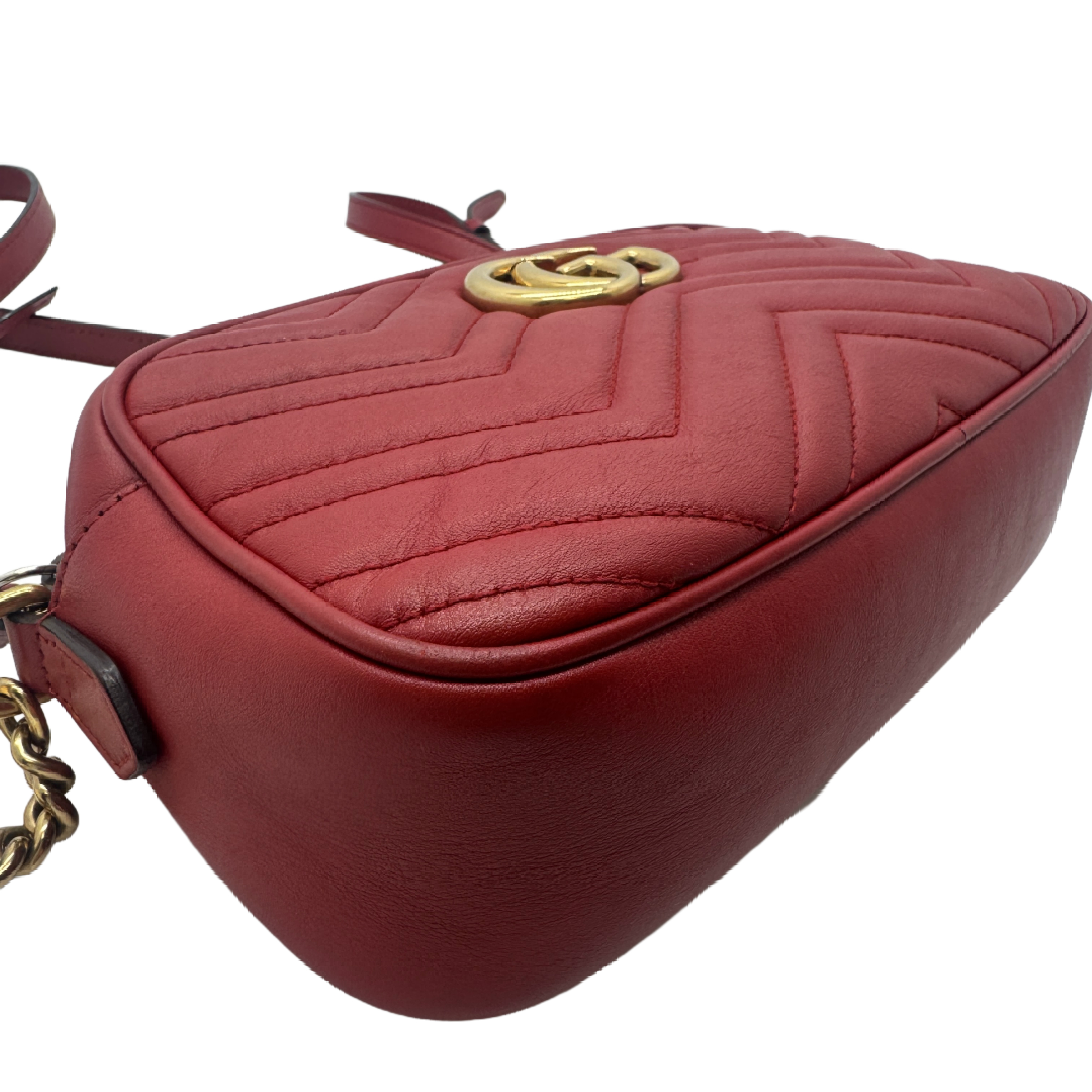 GG Marmont Quilted Camera Bag, Red Shoulder Bag — view 5