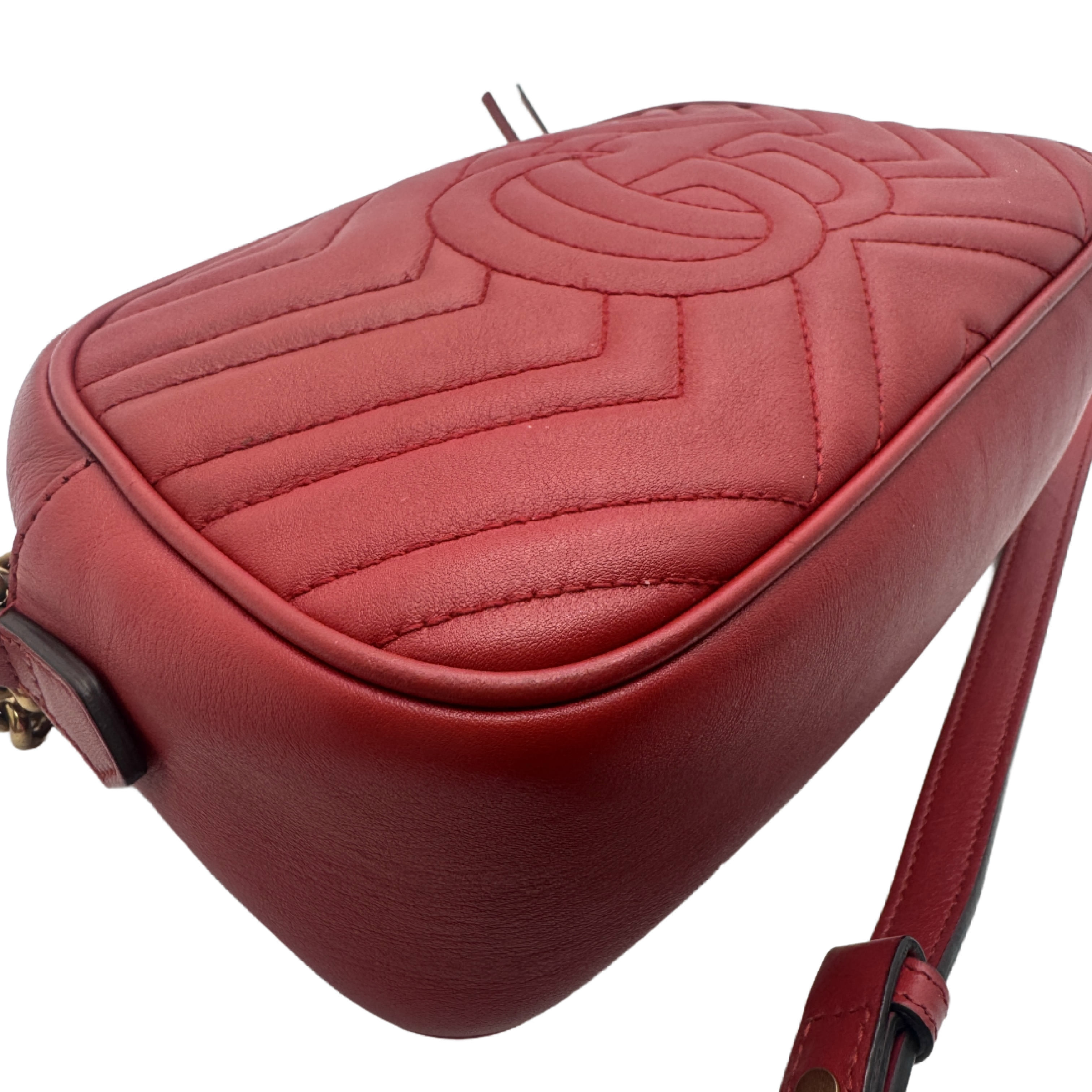 GG Marmont Quilted Camera Bag, Red Shoulder Bag — view 7