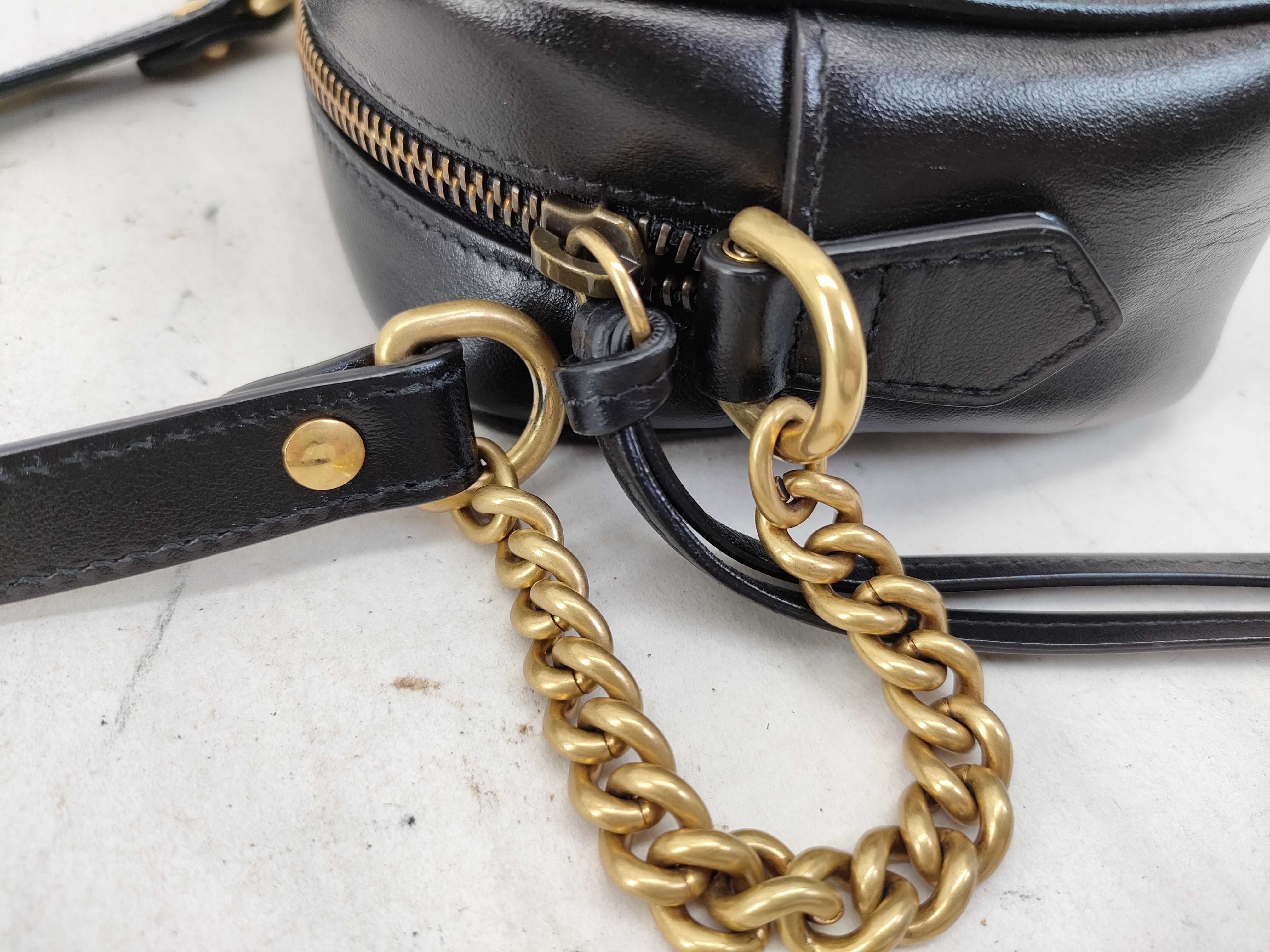 FR- GG Marmont Leather Chain Shoulder Bag Black 634785 Shoulder Bag — view 4