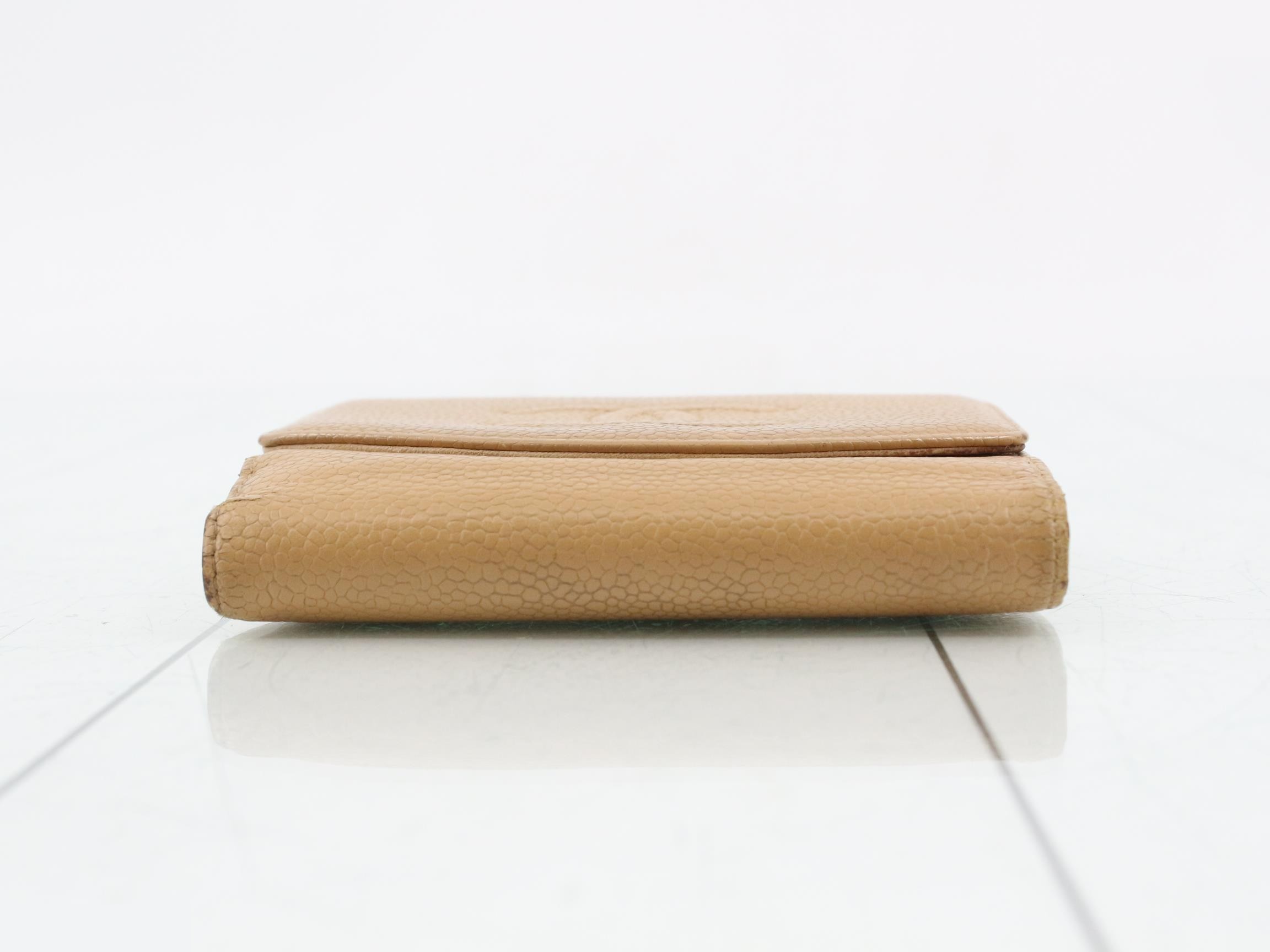 Caviar leather folding wallet — view 3