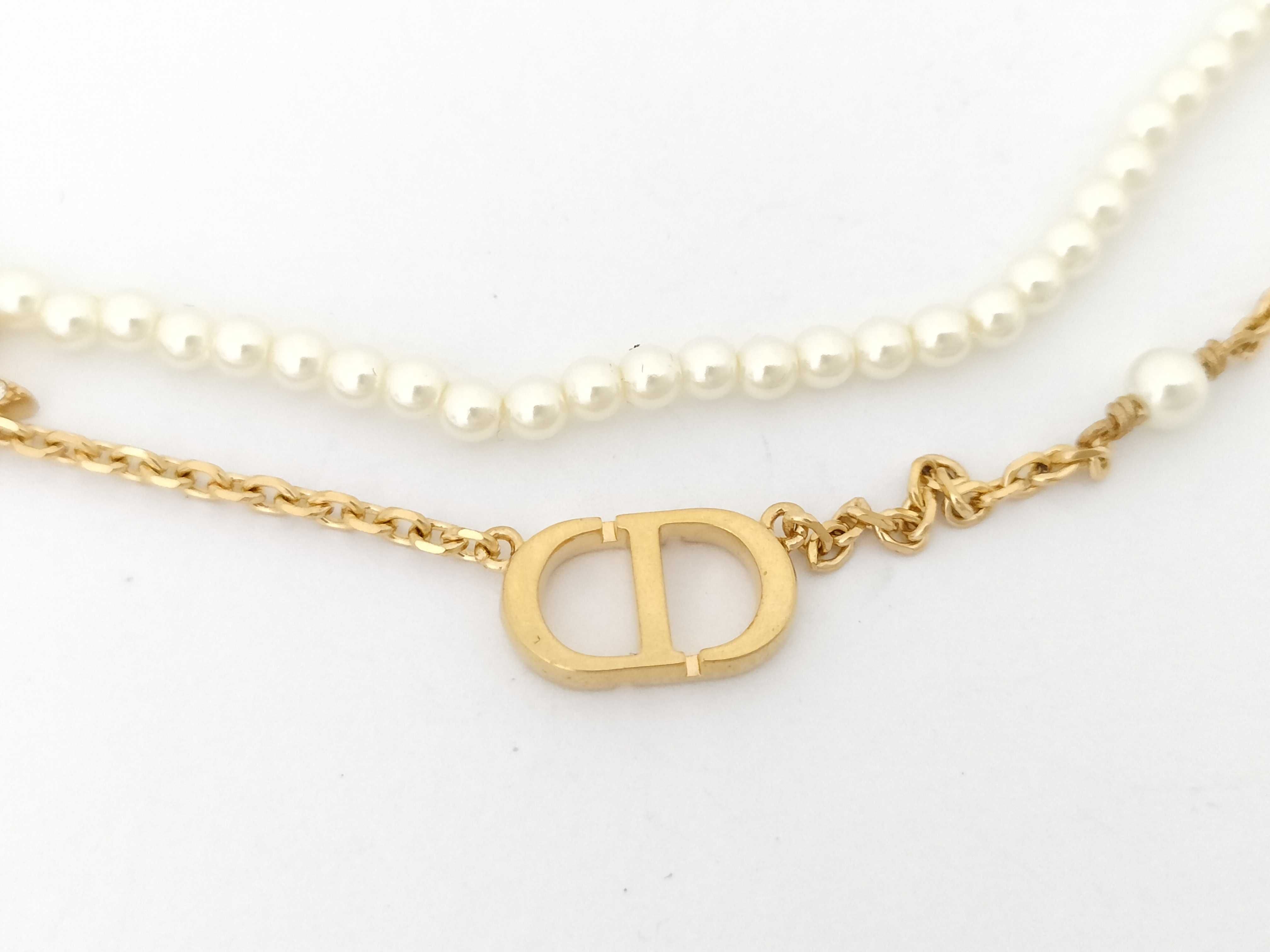 Petite CD Pearl Double Strand Necklace — view 2