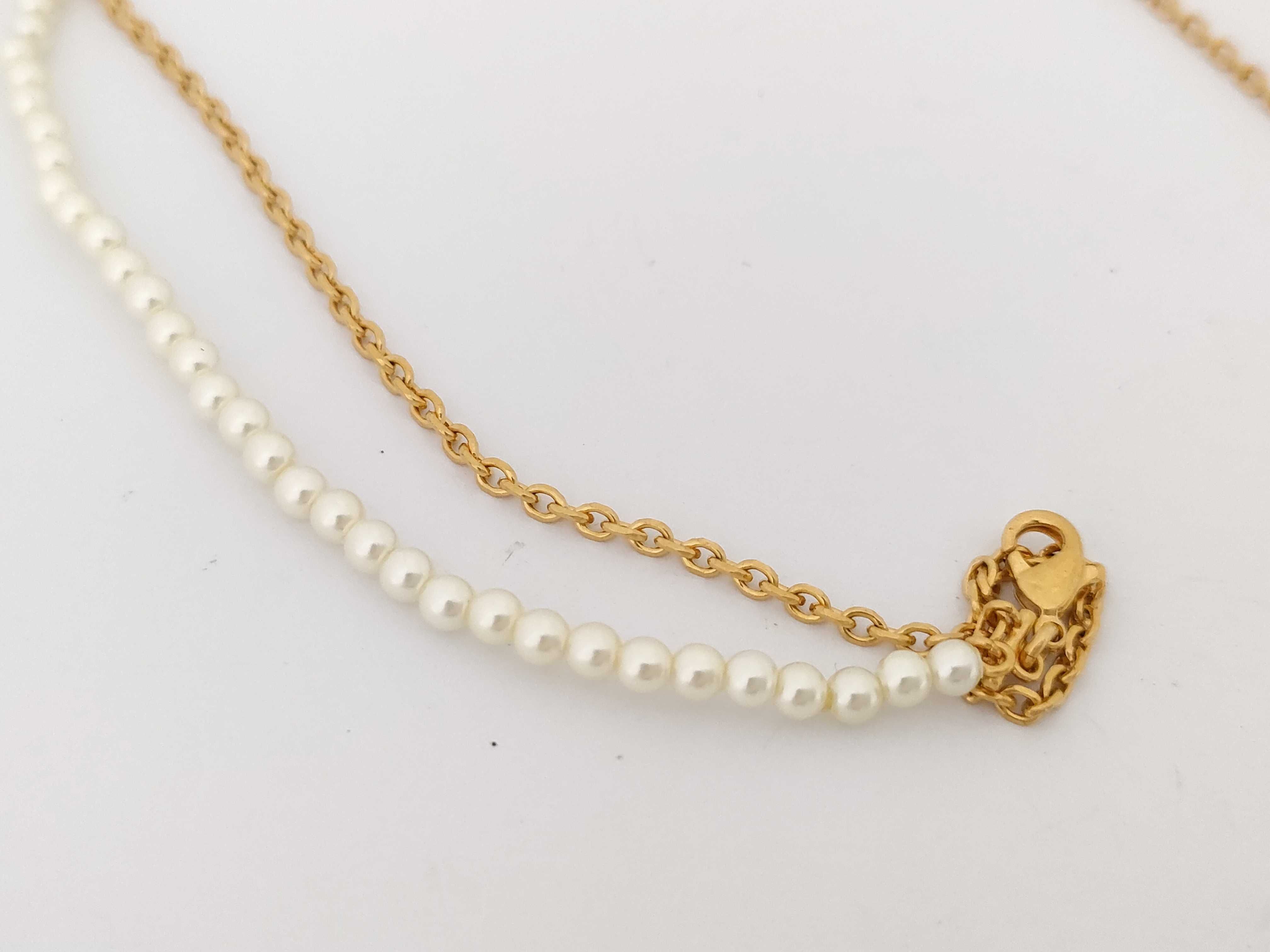 Petite CD Pearl Double Strand Necklace — view 7