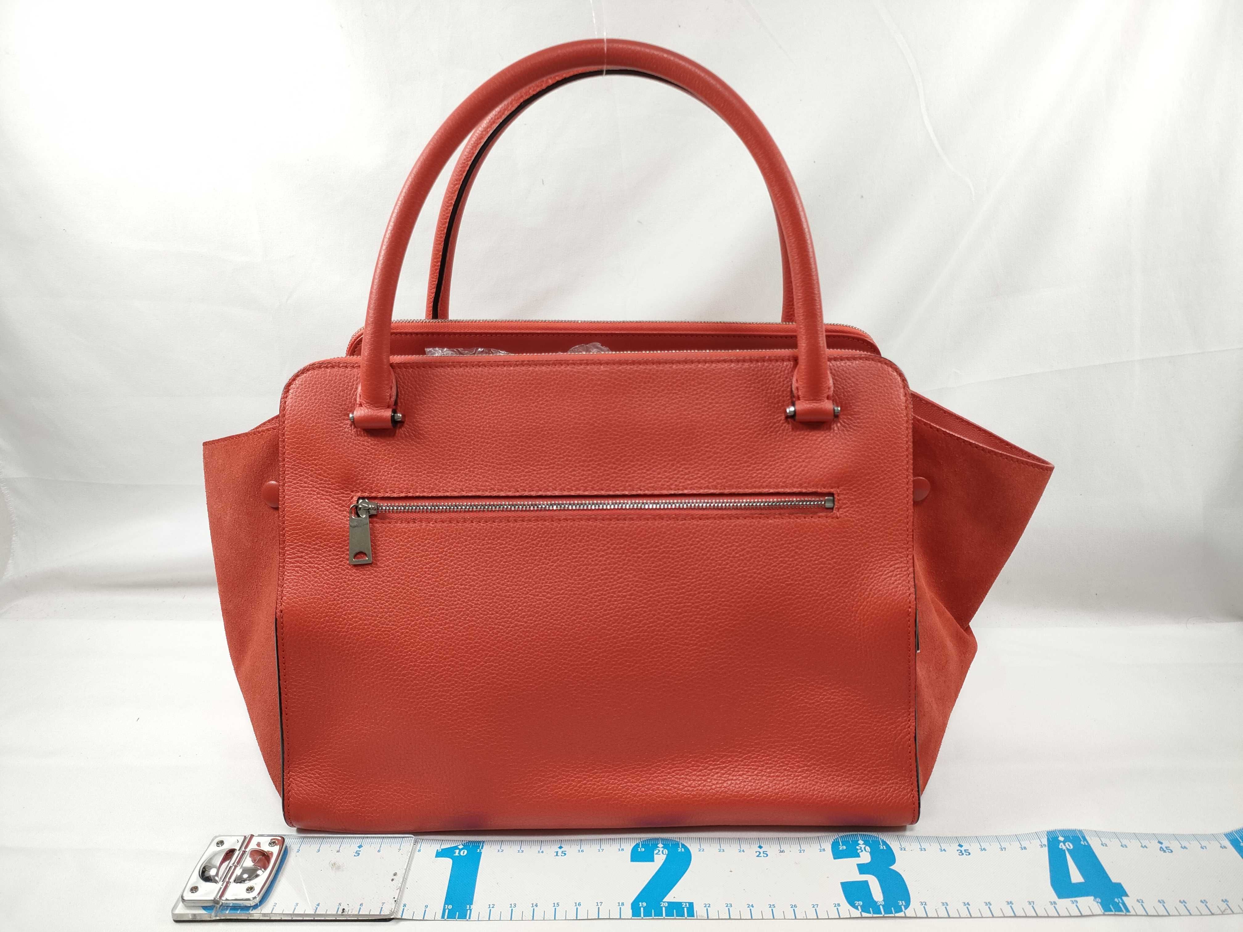 SG - Double Zip Trapeze Leather x Suede Handbag — view 2