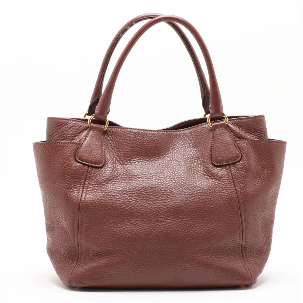 Leather 2-Way Tote Bag, Brown — view 2