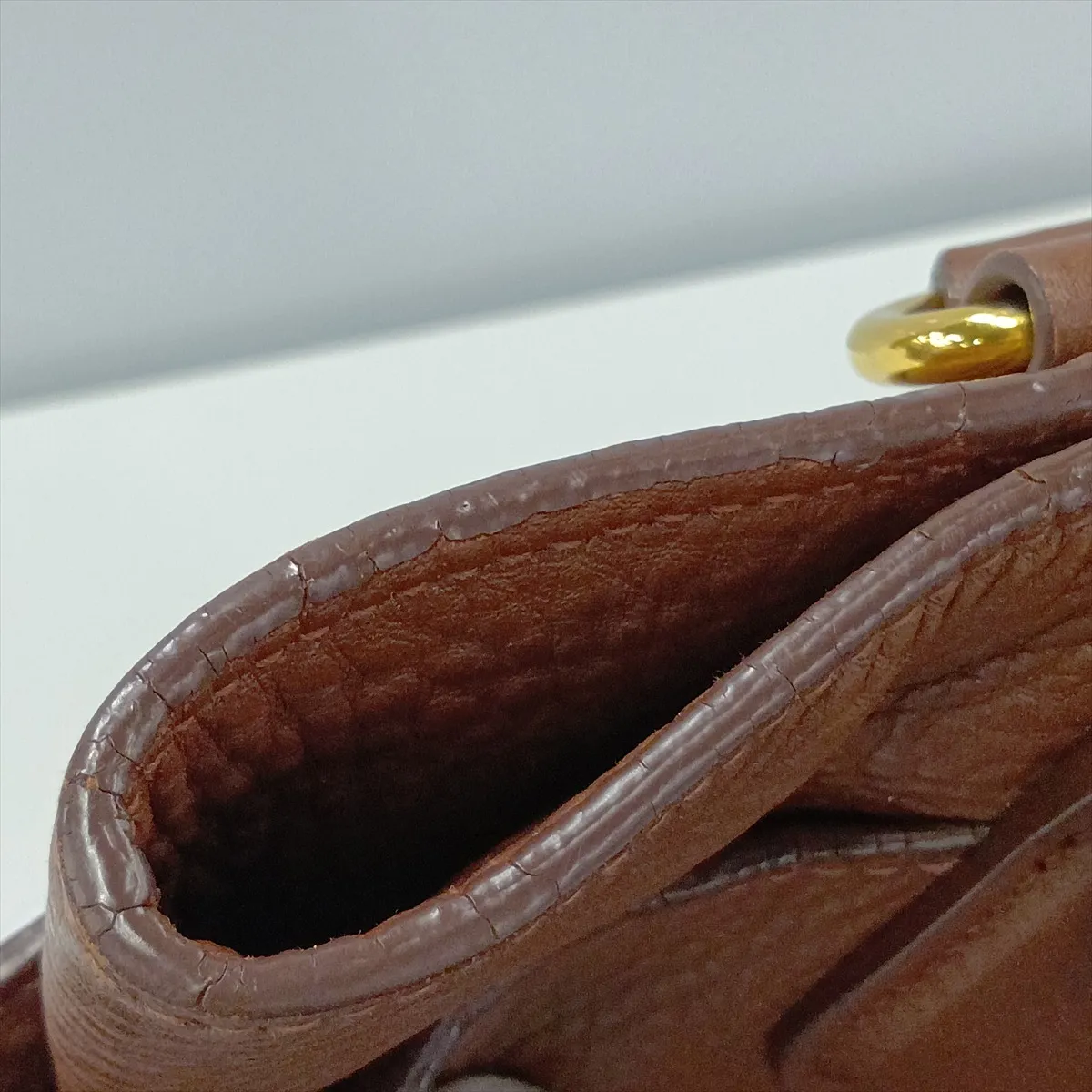 Leather 2-Way Tote Bag, Brown — view 14