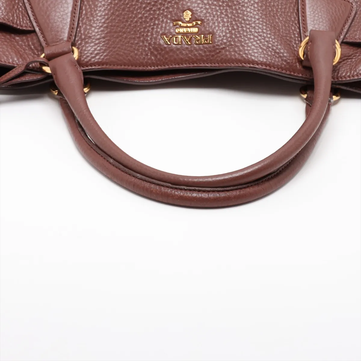 Leather 2-Way Tote Bag, Brown — view 5