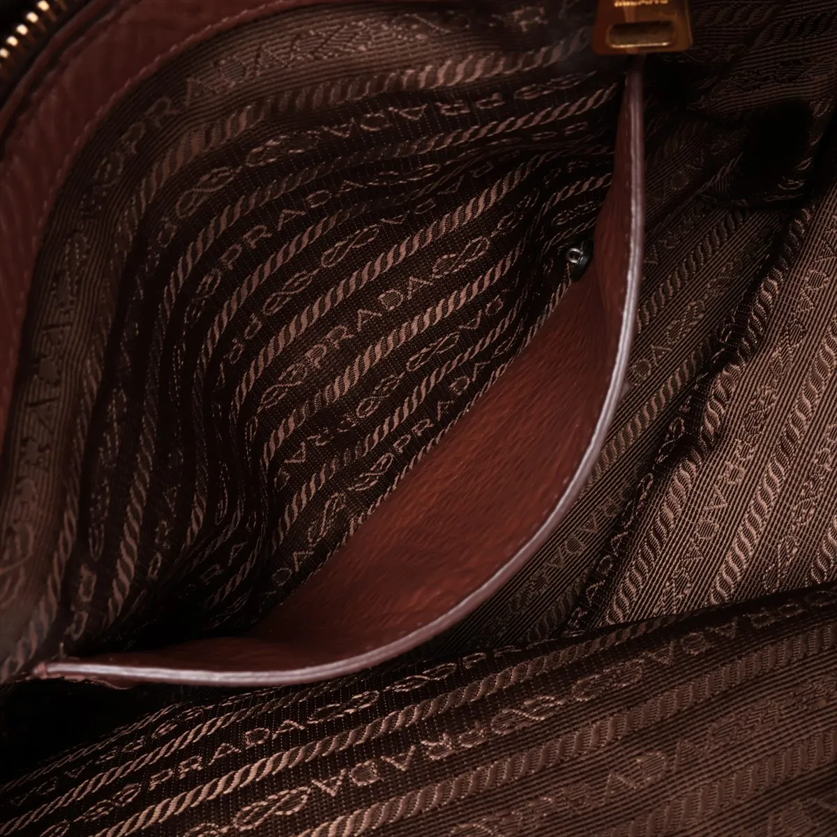 Leather 2-Way Tote Bag, Brown — view 10