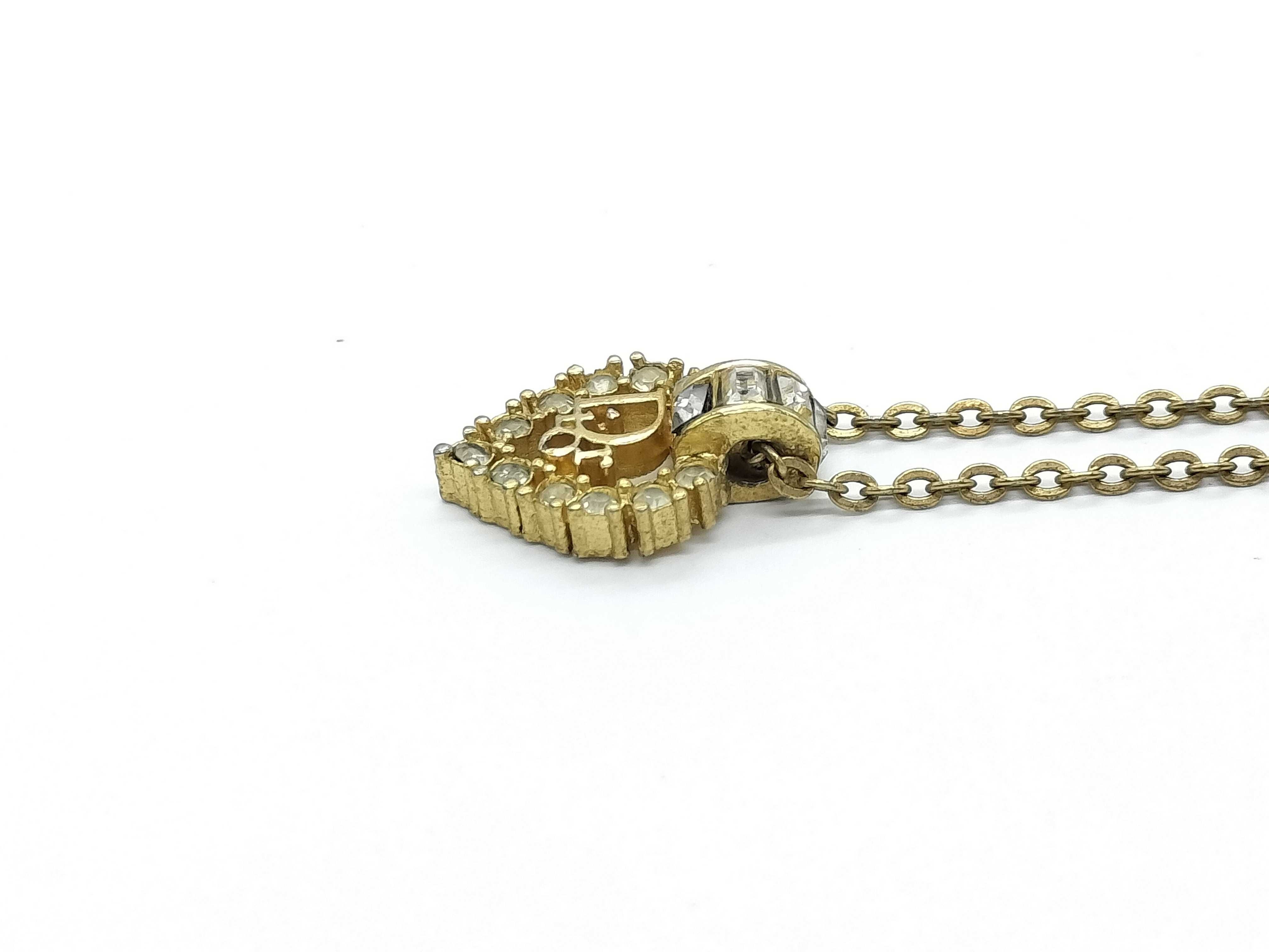 Rhinestone Logo Necklace — view 4