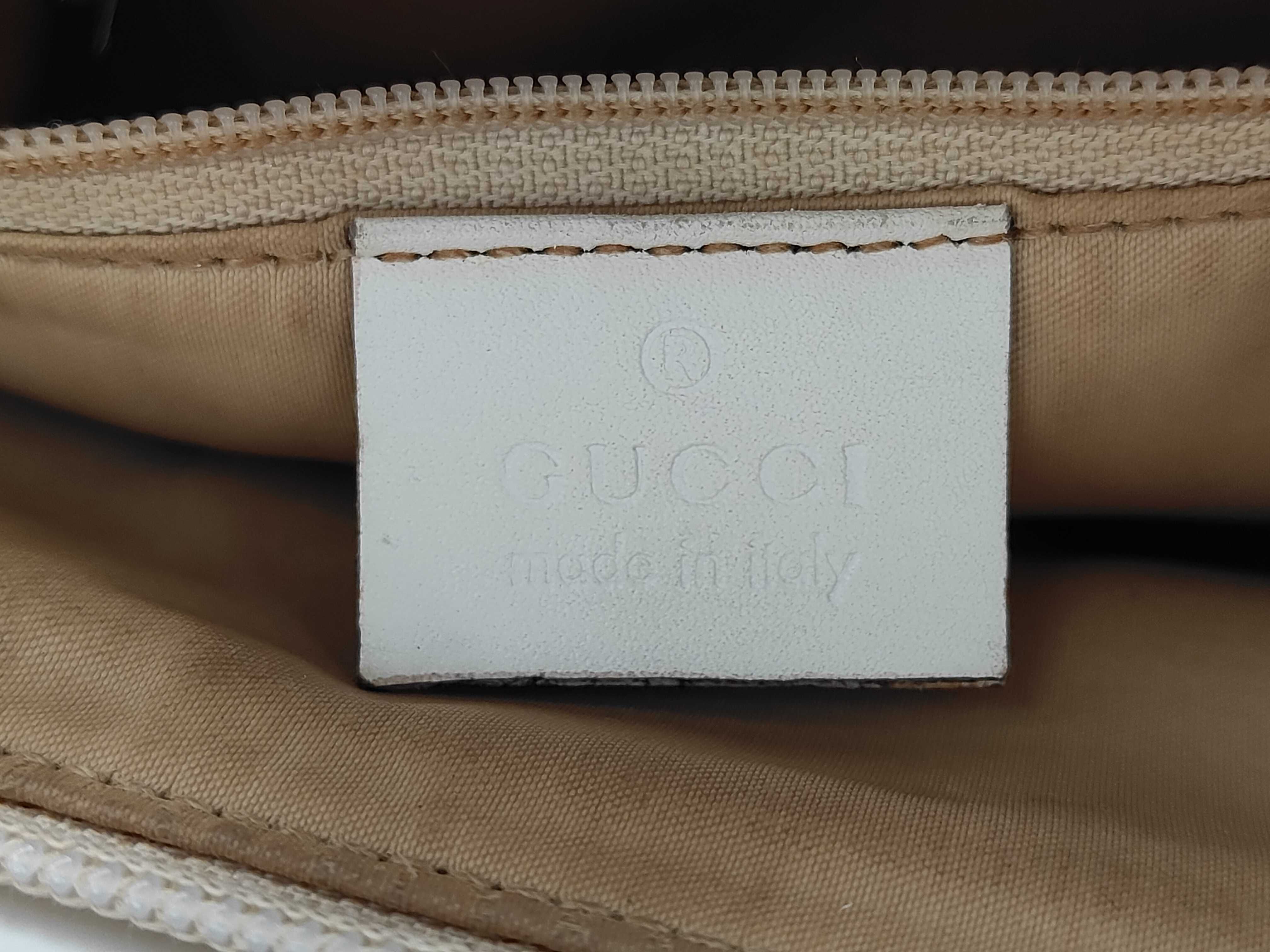 Bamboo Handbag, GG Canvas, Beige — view 11