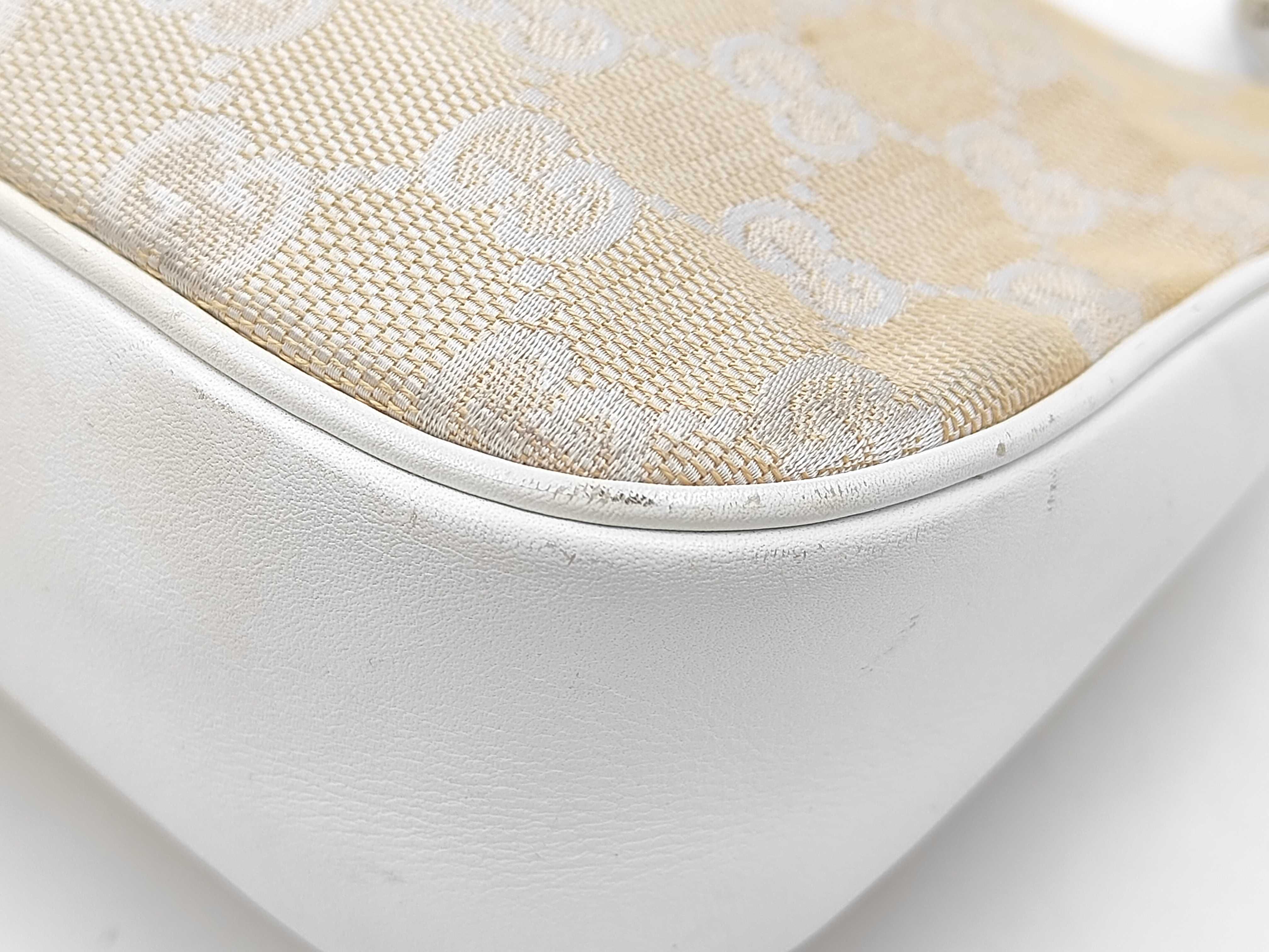 Bamboo Handbag, GG Canvas, Beige — view 7