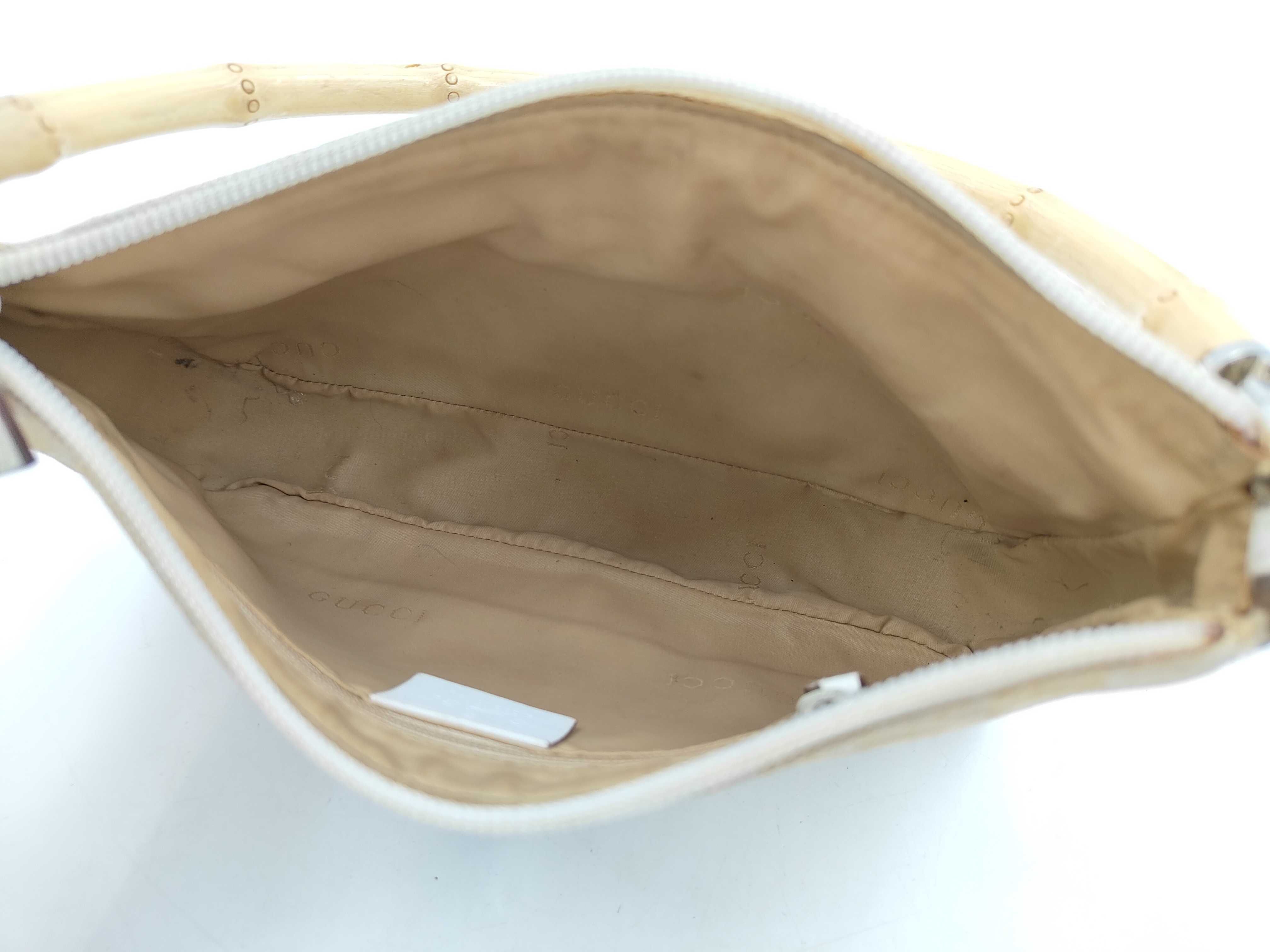 Bamboo Handbag, GG Canvas, Beige — view 9