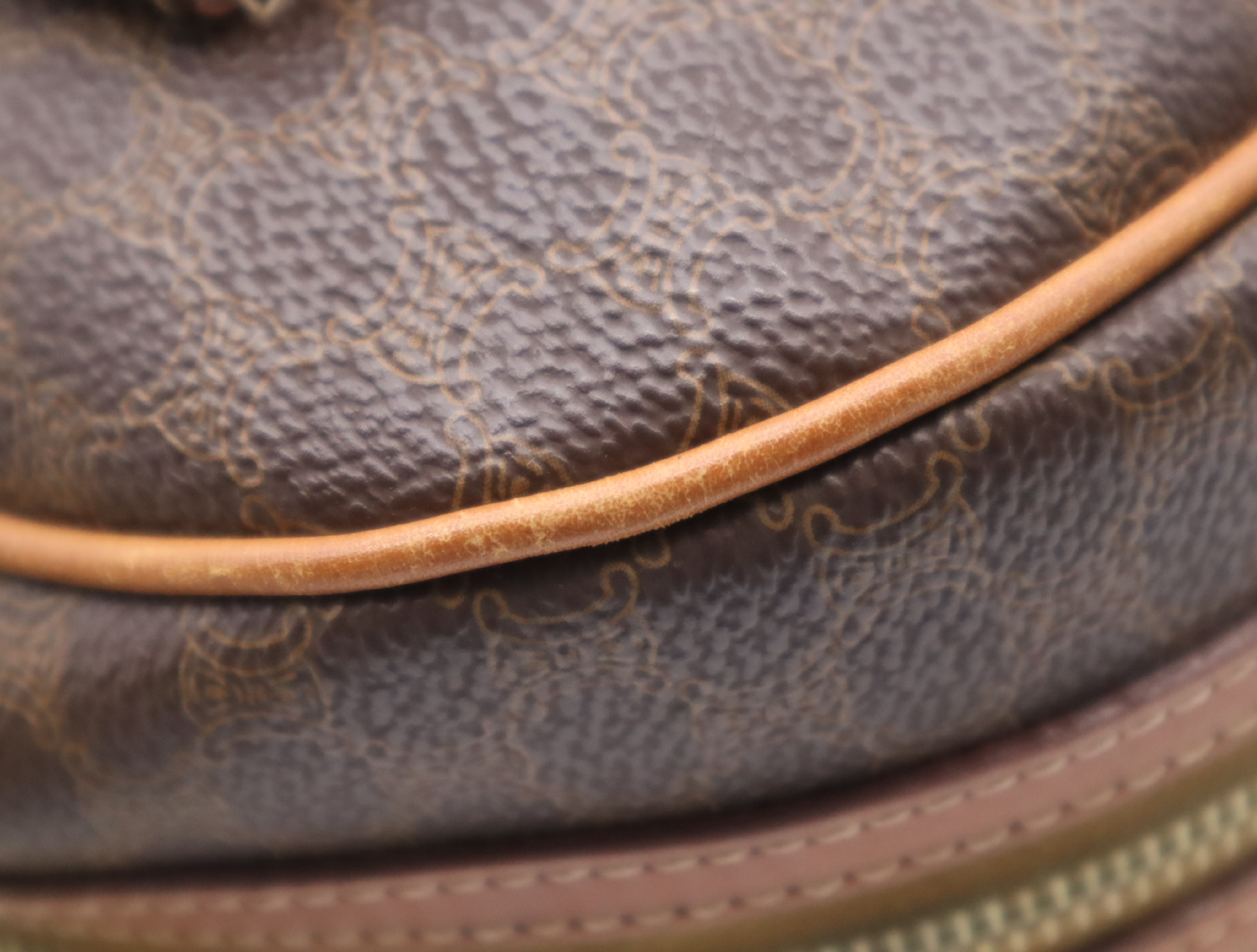 PVC x Leather Macadam Handbag, Brown/Light Brown, Gold Hardware — view 11