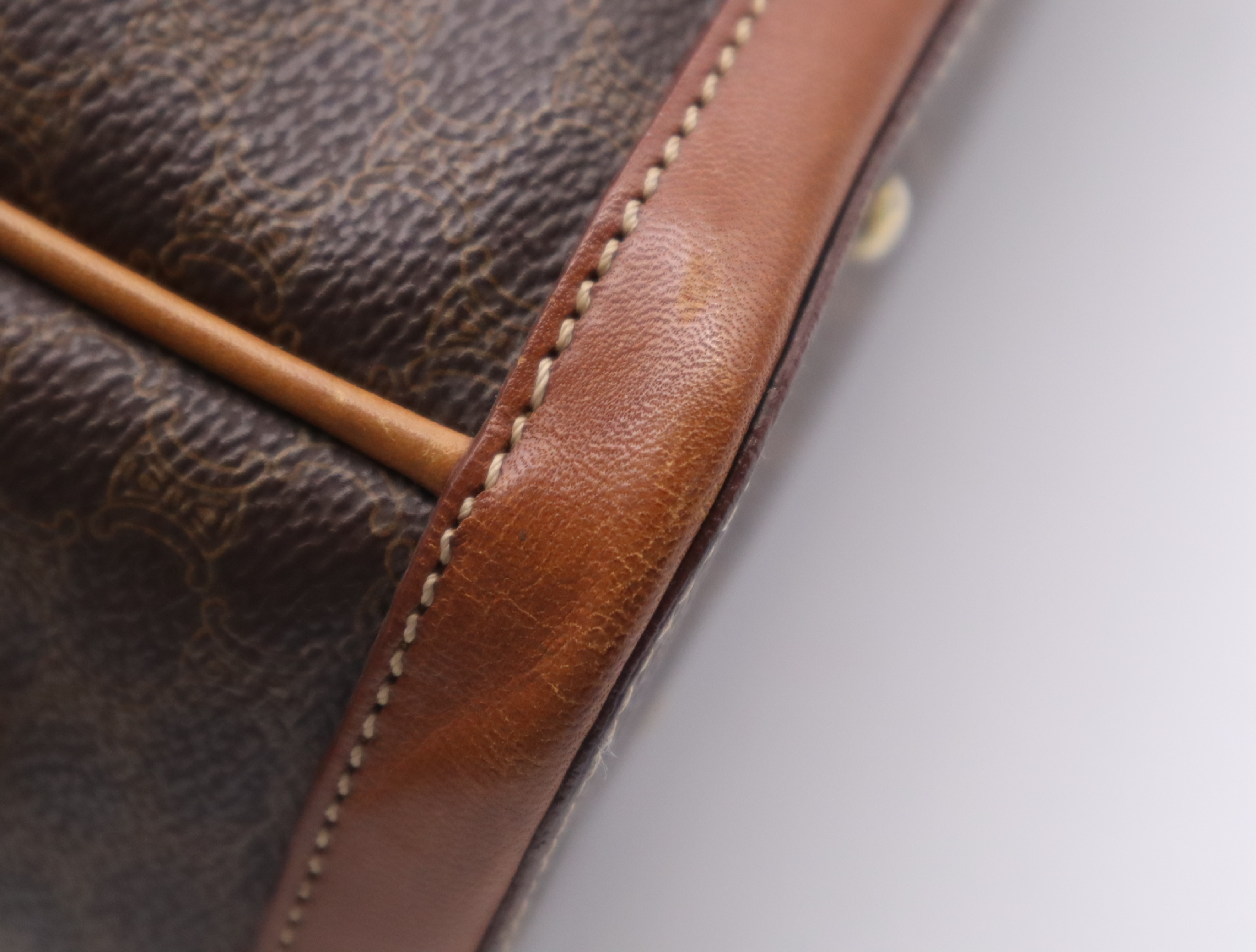 PVC x Leather Macadam Handbag, Brown/Light Brown, Gold Hardware — view 14