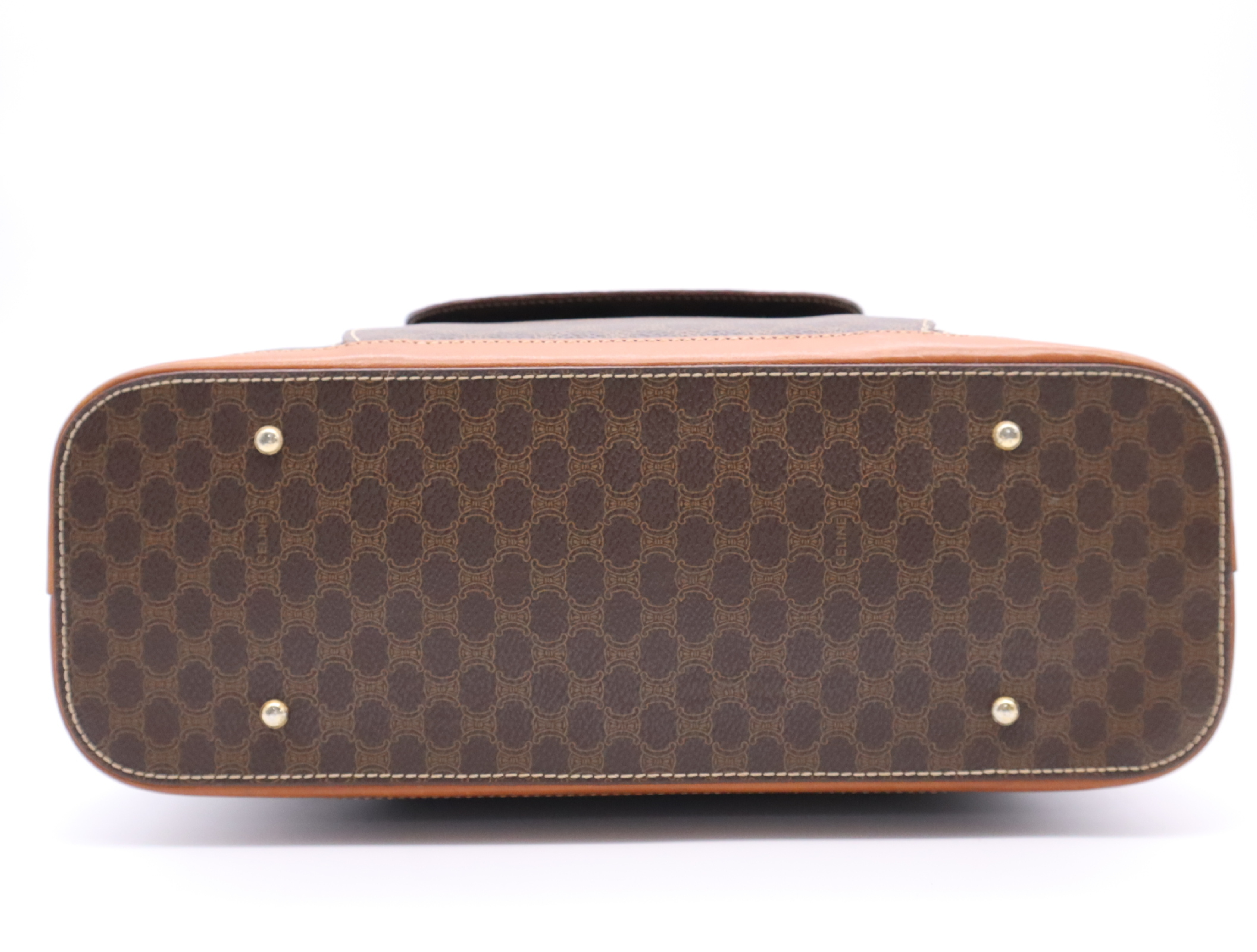 PVC x Leather Macadam Handbag, Brown/Light Brown, Gold Hardware — view 4