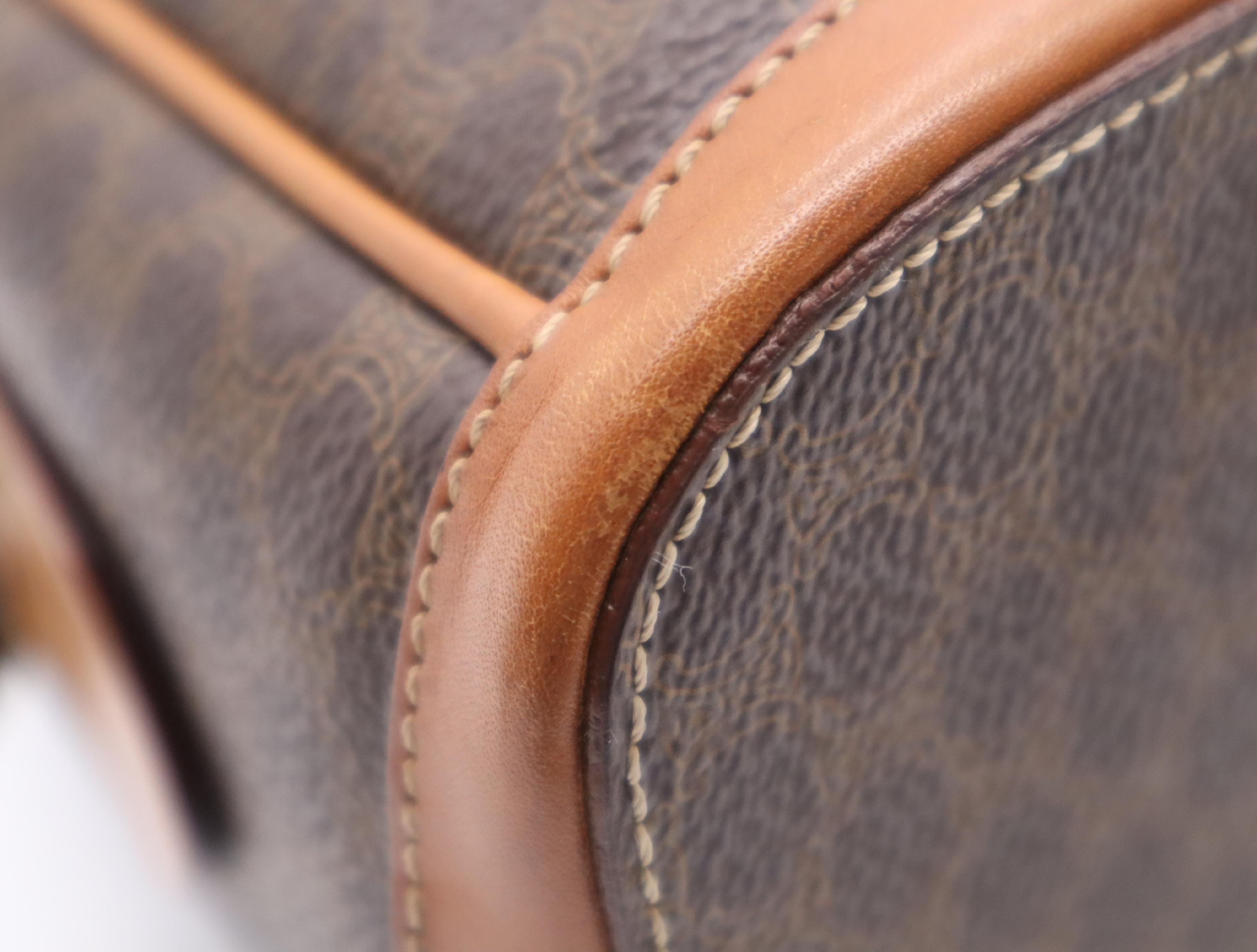 PVC x Leather Macadam Handbag, Brown/Light Brown, Gold Hardware — view 6