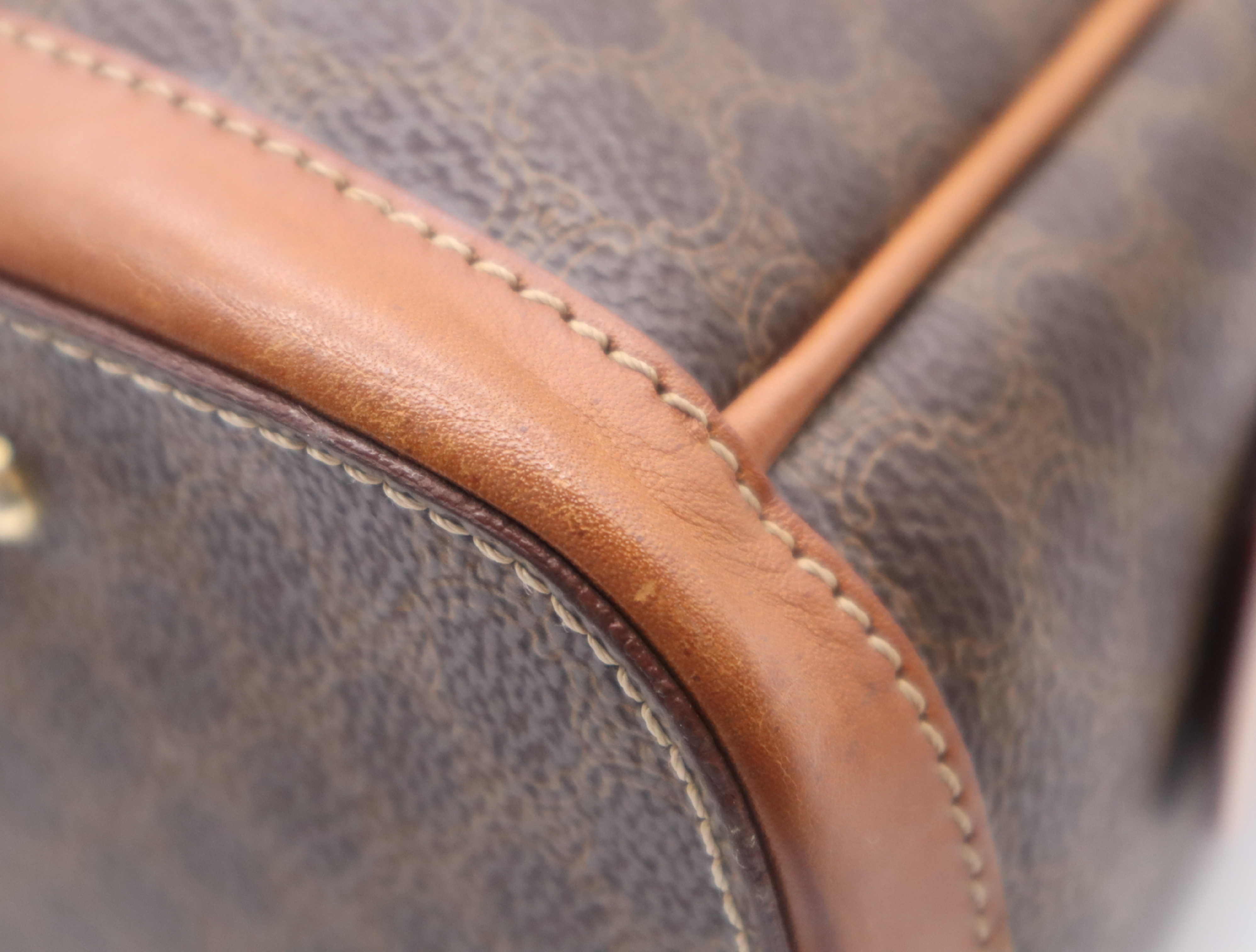 PVC x Leather Macadam Handbag, Brown/Light Brown, Gold Hardware — view 7