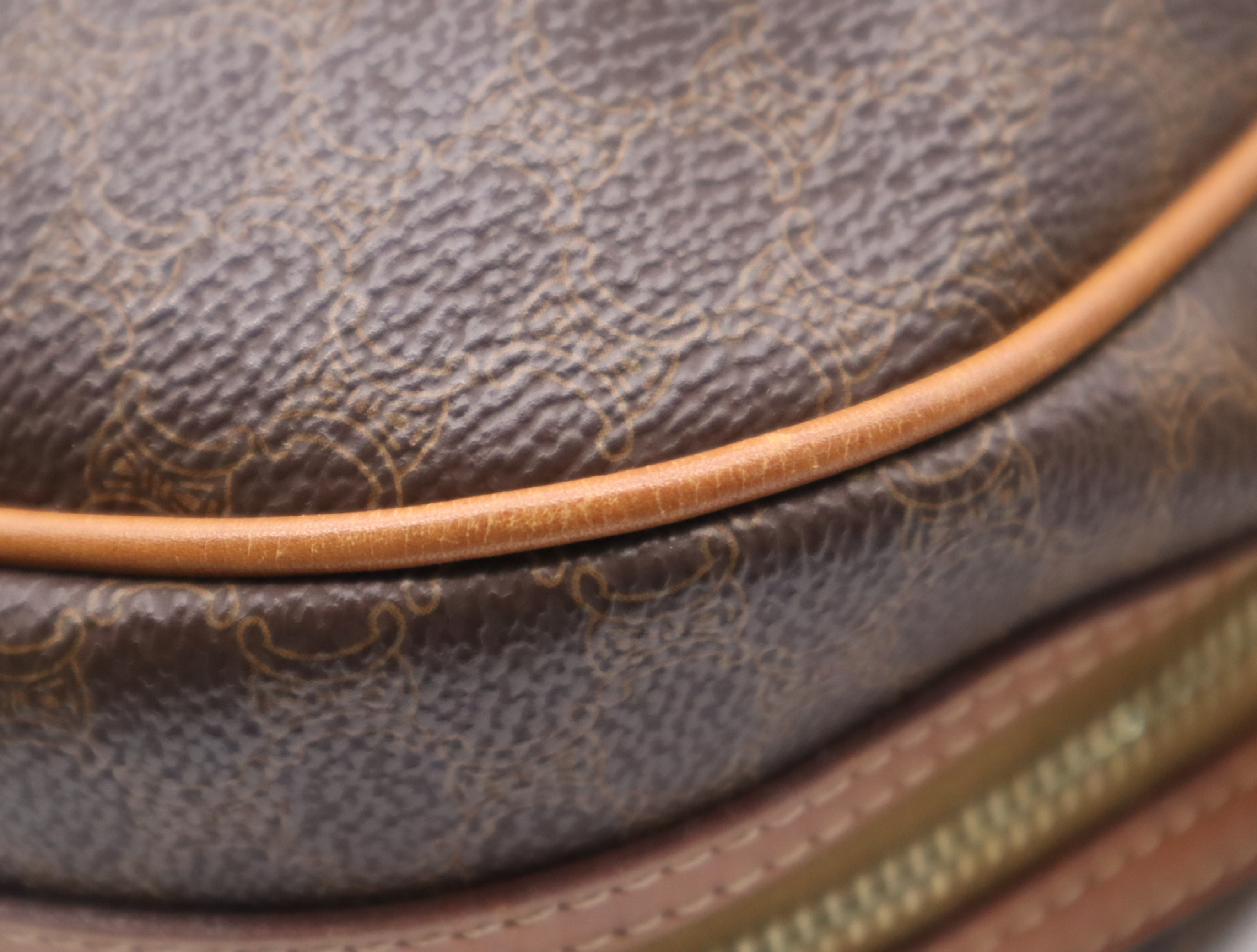 PVC x Leather Macadam Handbag, Brown/Light Brown, Gold Hardware — view 8