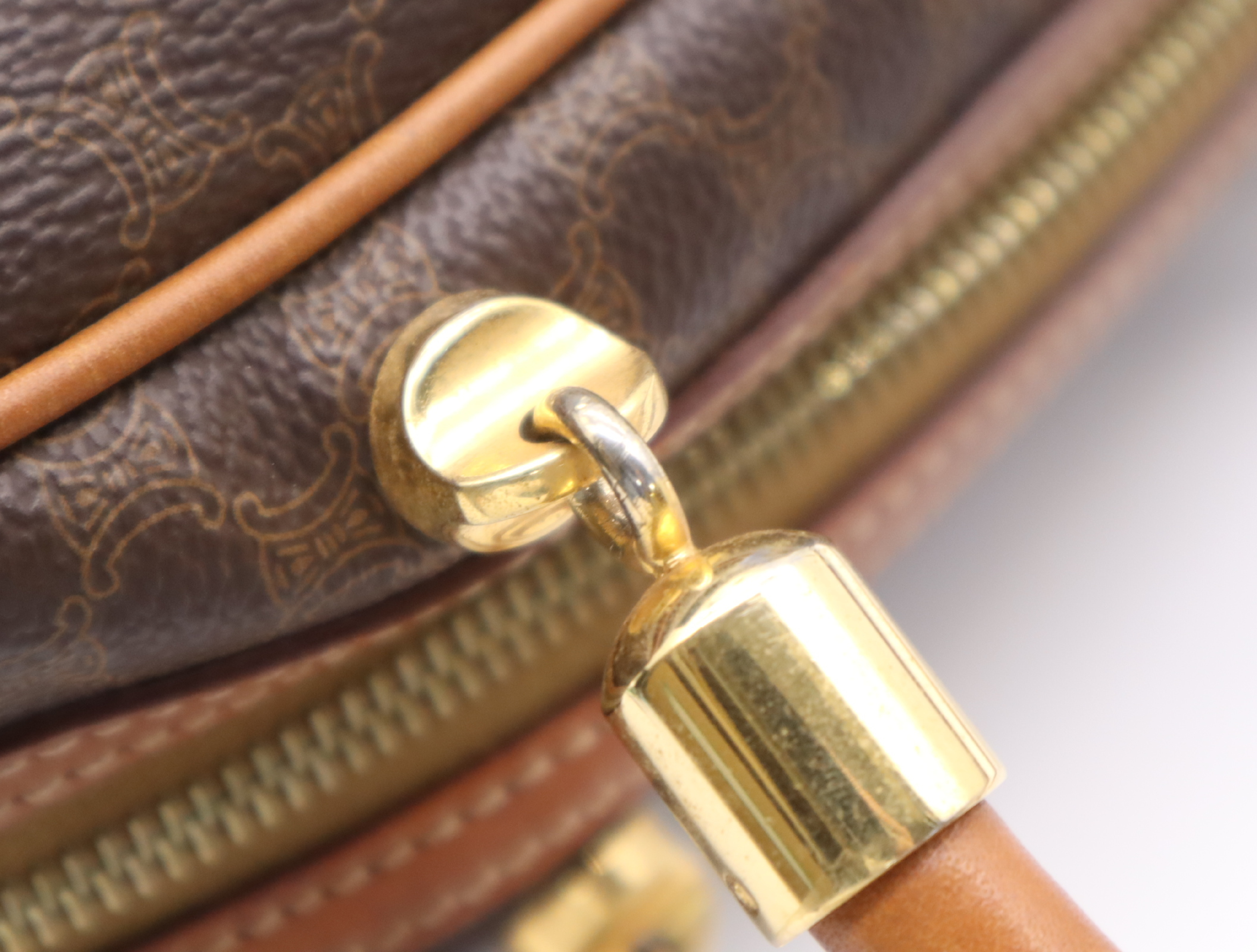 PVC x Leather Macadam Handbag, Brown/Light Brown, Gold Hardware — view 9