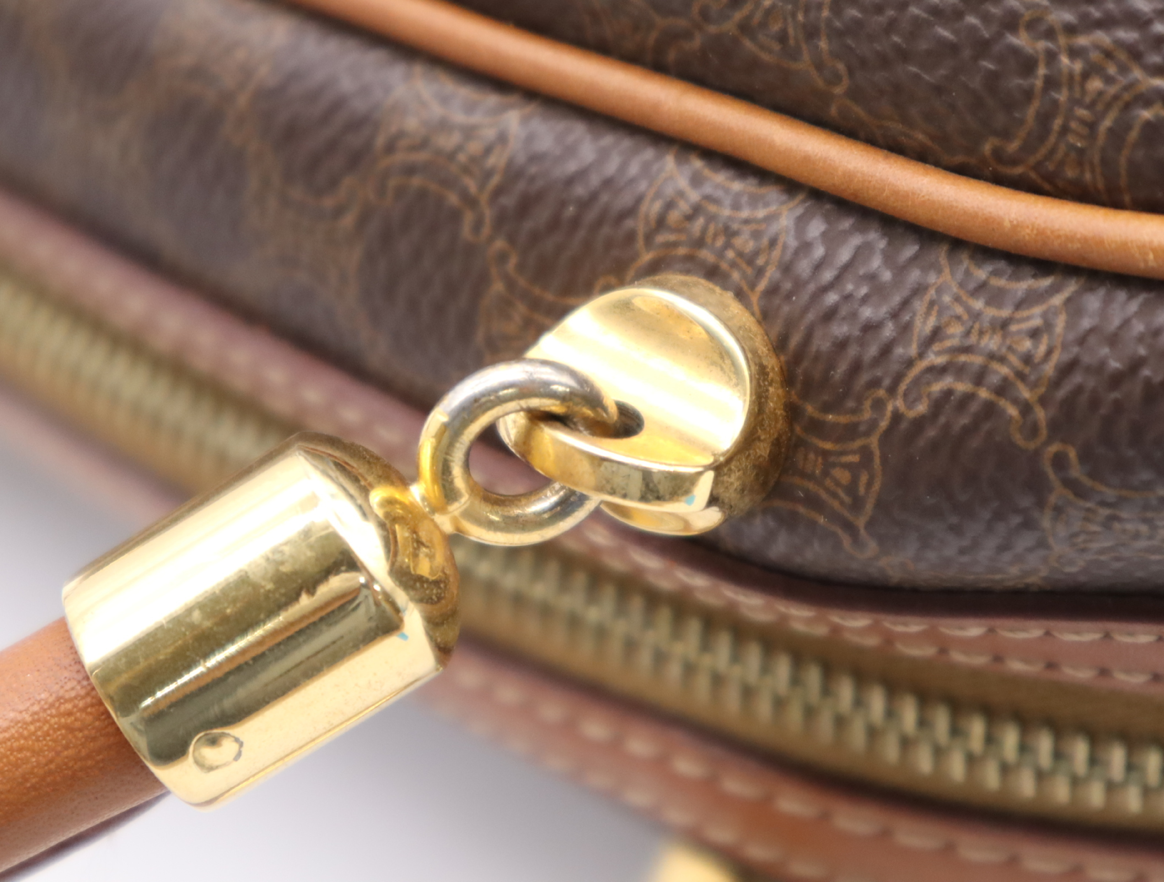 PVC x Leather Macadam Handbag, Brown/Light Brown, Gold Hardware — view 10