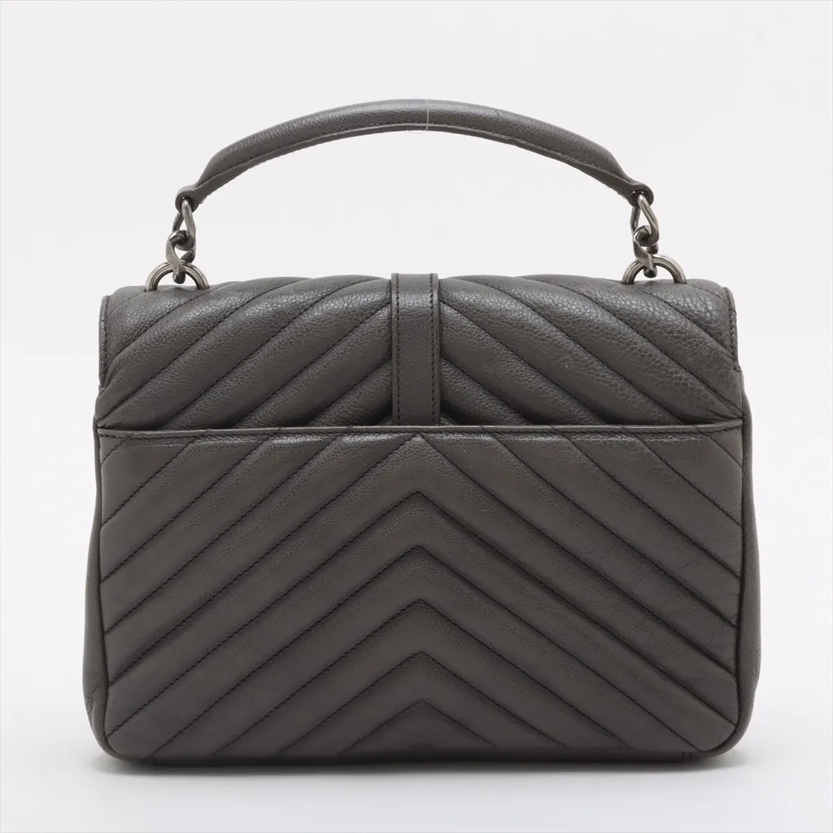 College Leather 2WAY Handbag Gray 428056 — view 2