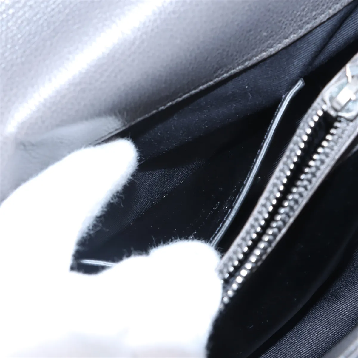 College Leather 2WAY Handbag Gray 428056 — view 12