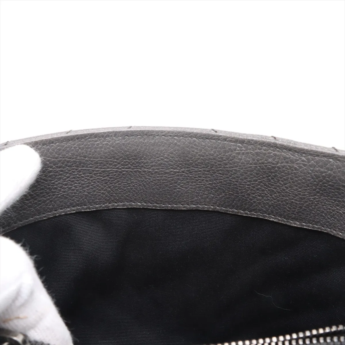 College Leather 2WAY Handbag Gray 428056 — view 15