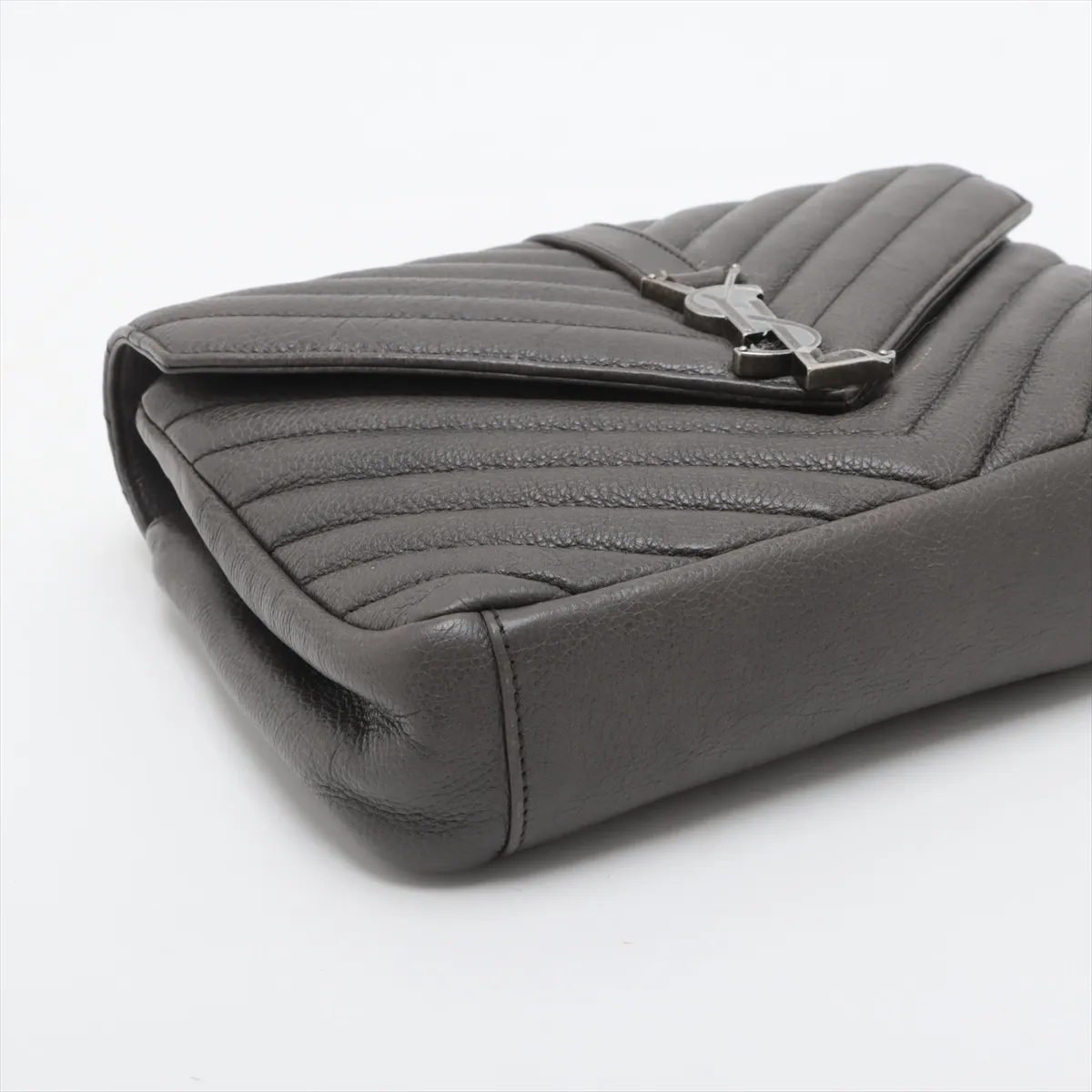 College Leather 2WAY Handbag Gray 428056 — view 4