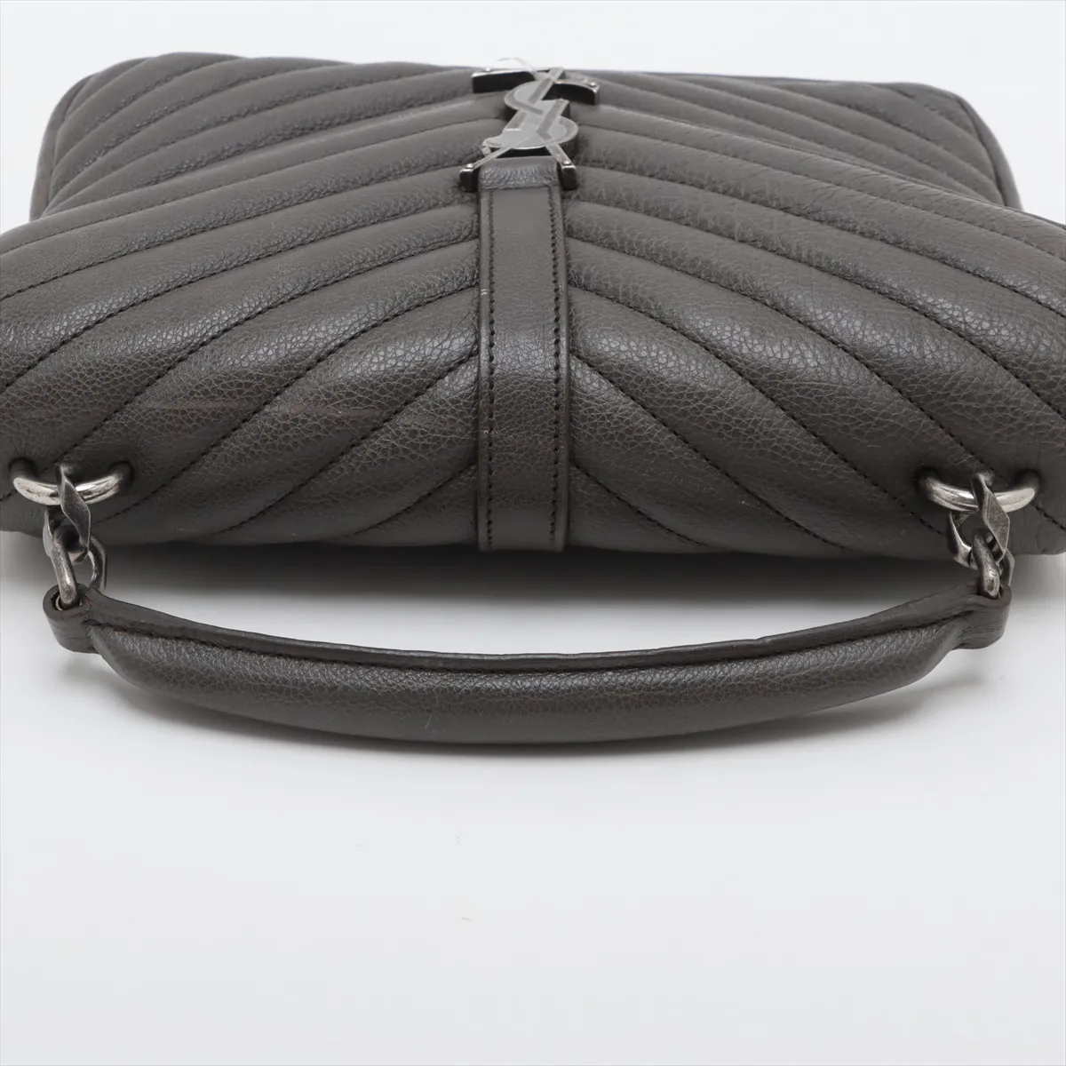 College Leather 2WAY Handbag Gray 428056 — view 5