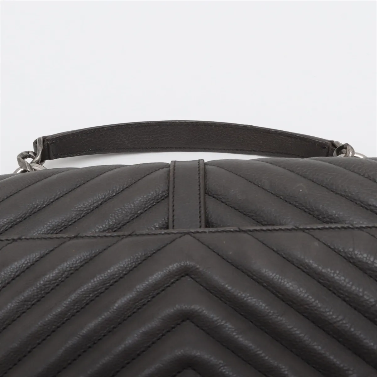 College Leather 2WAY Handbag Gray 428056 — view 6
