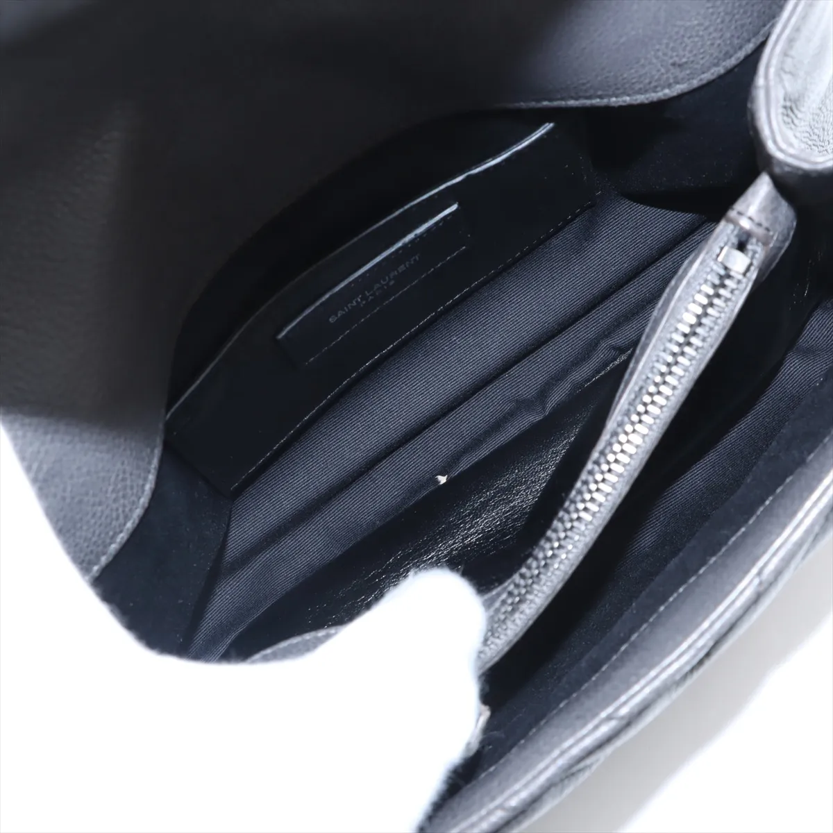 College Leather 2WAY Handbag Gray 428056 — view 9