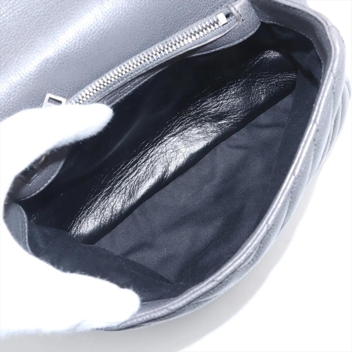College Leather 2WAY Handbag Gray 428056 — view 10
