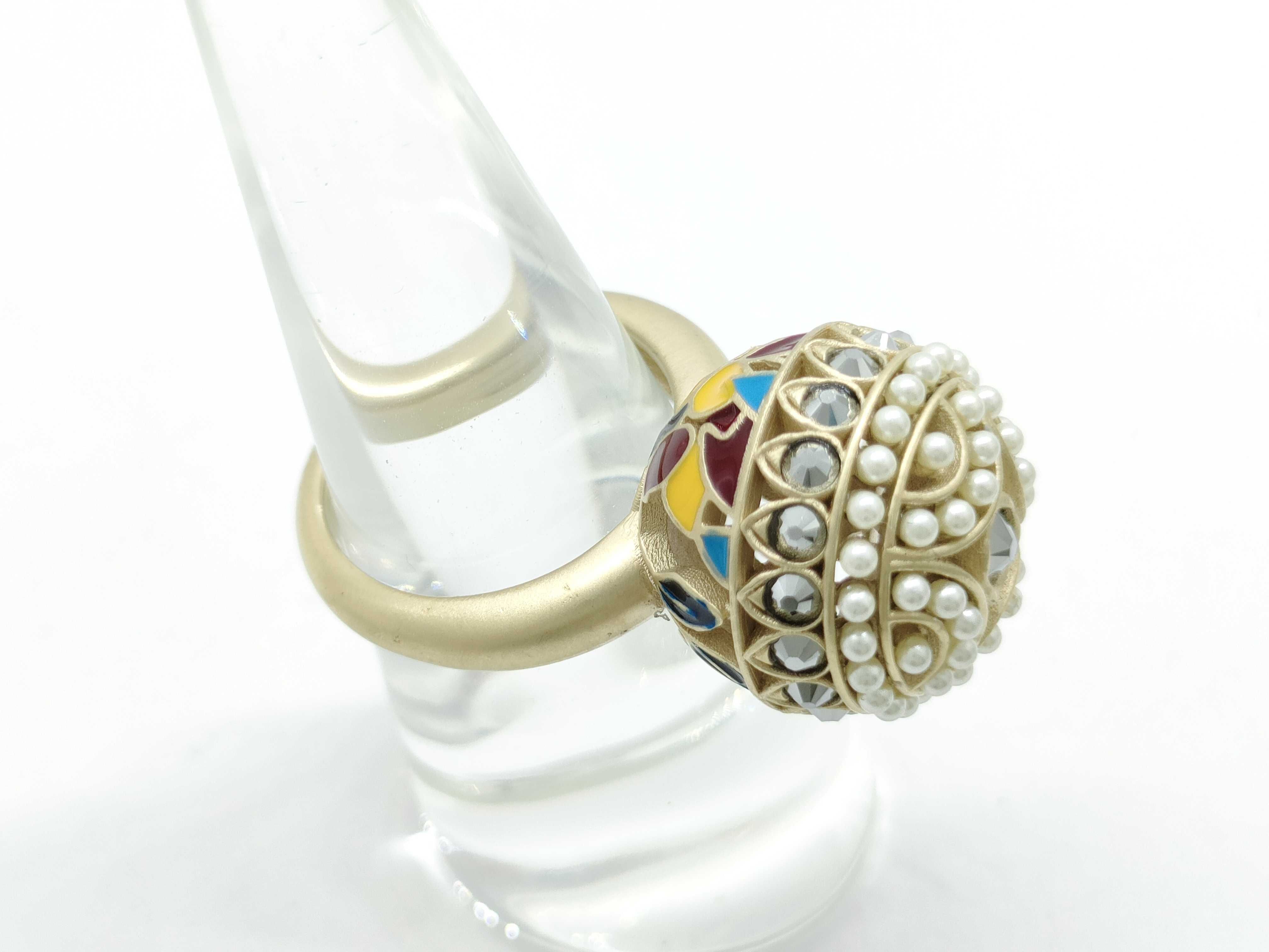 Tribal Rhinestone Ring, 7.2g — view 3