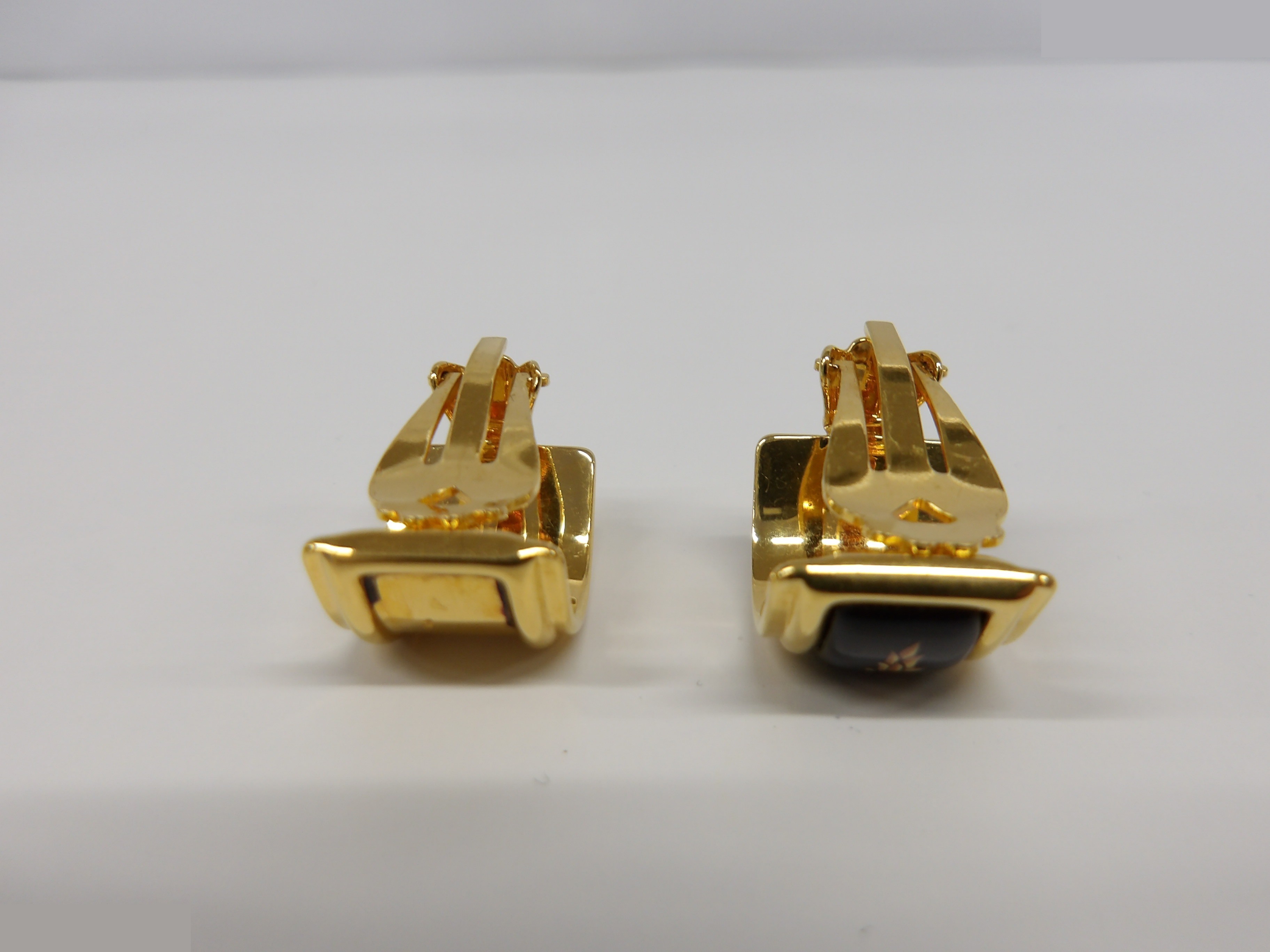 Hermès enamel earrings — view 4