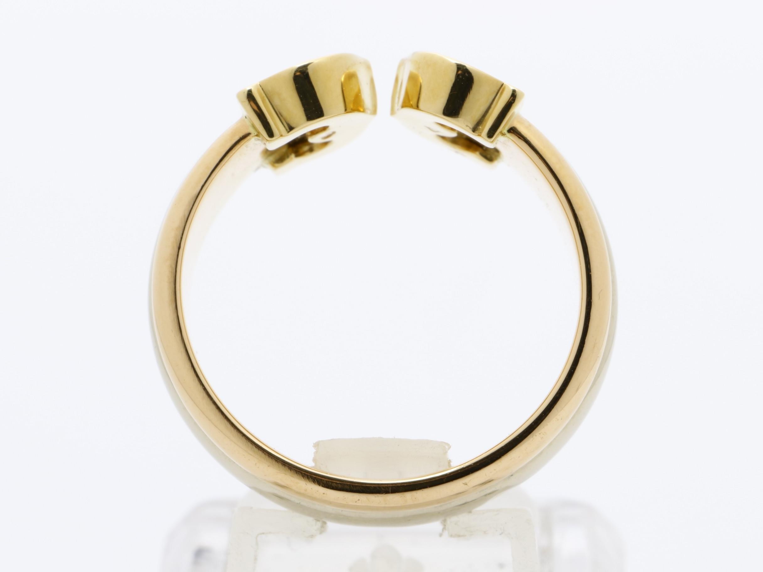 2C motif ring, 750WG/YG/PG, 8.5g, #56 stamped. — view 5