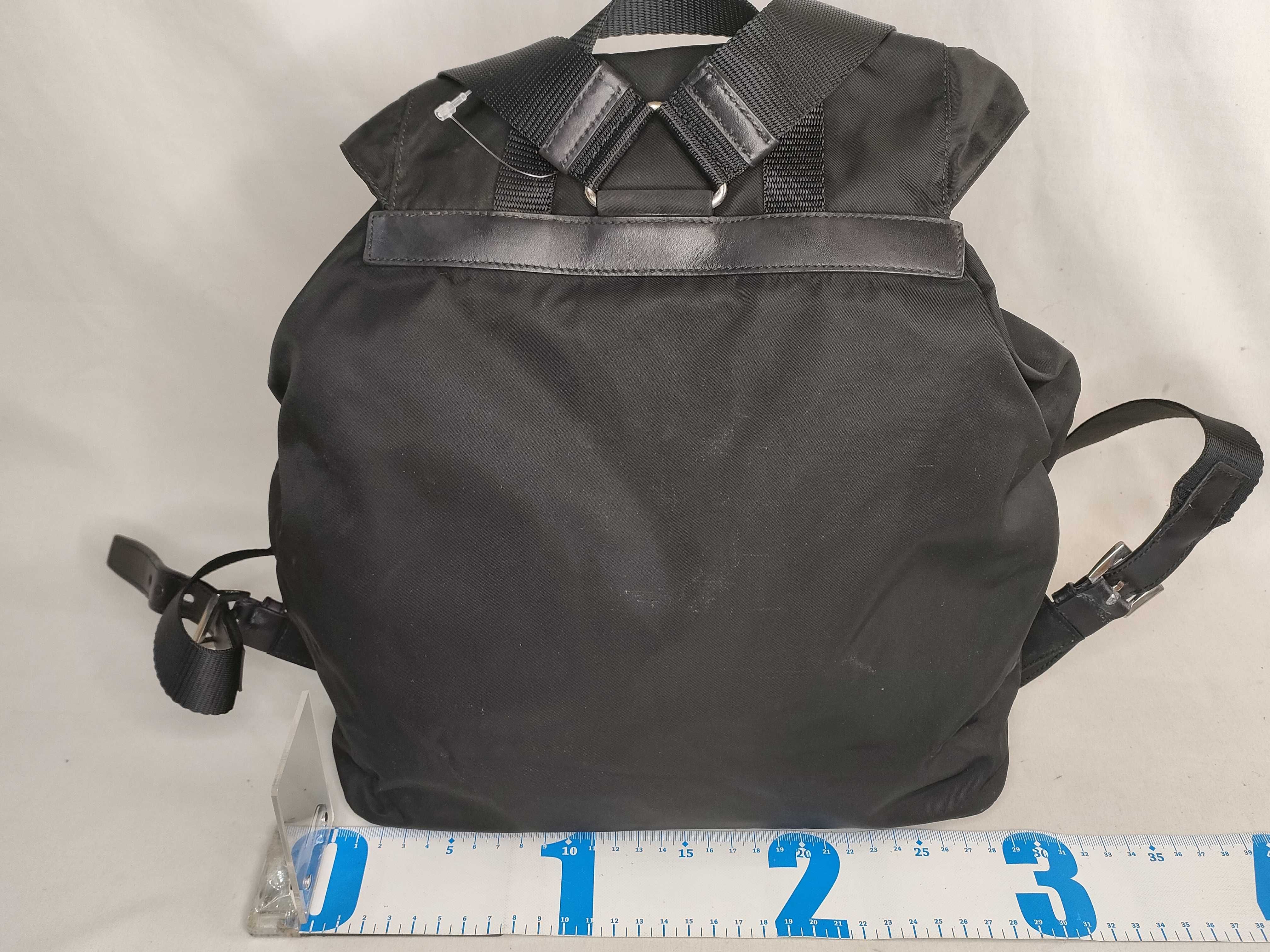 nylon backpack, black nylon backpack. — view 2
