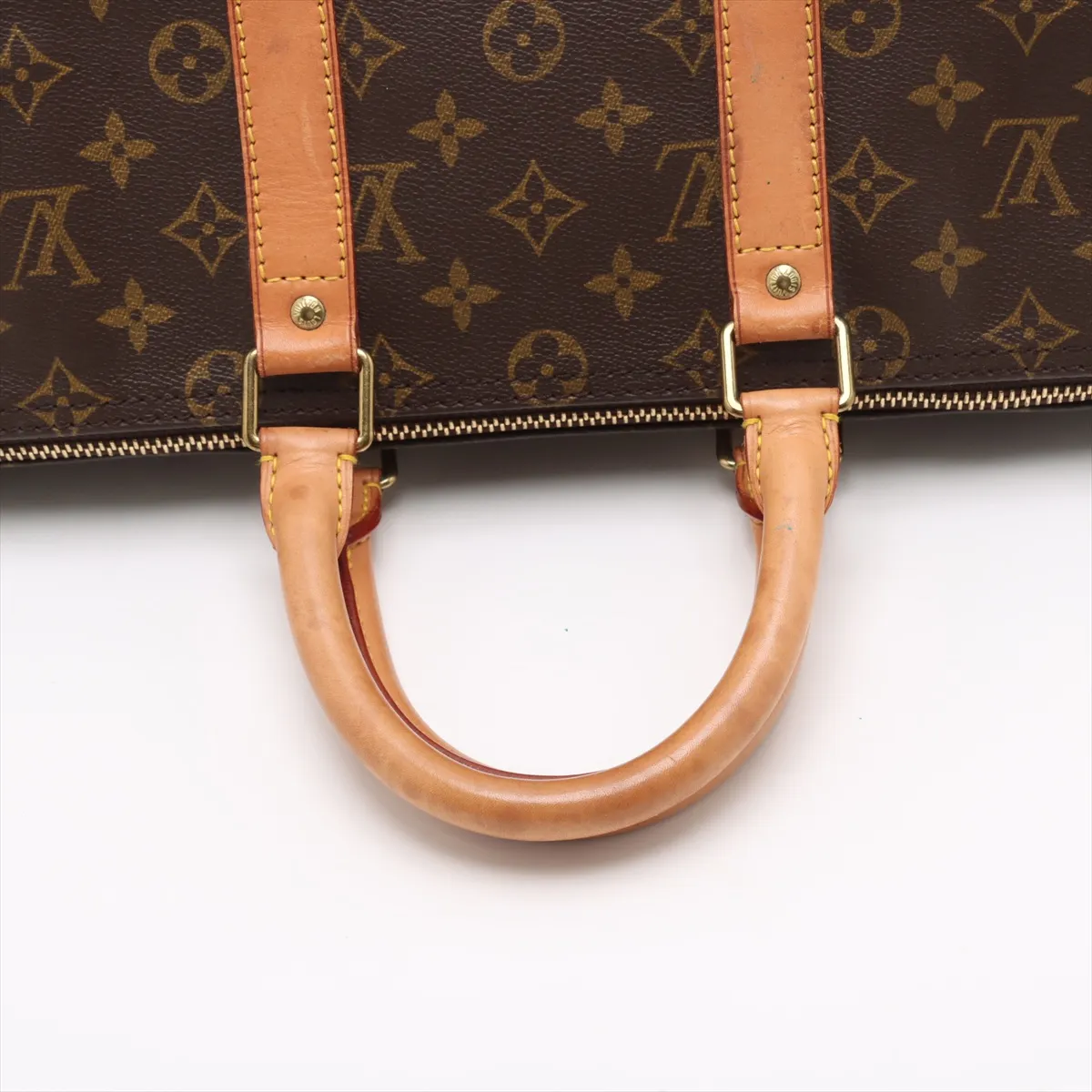 Monogram Keepall 45 M41428 SP0932 Brown Poannier screw removal — view 5