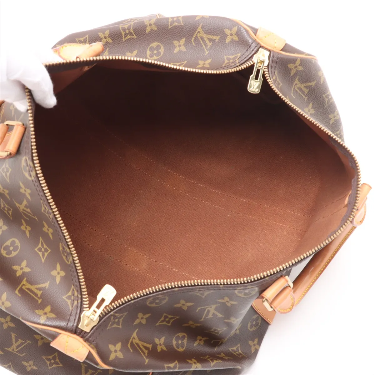 Monogram Keepall 45 M41428 SP0932 Brown Poannier screw removal — view 7