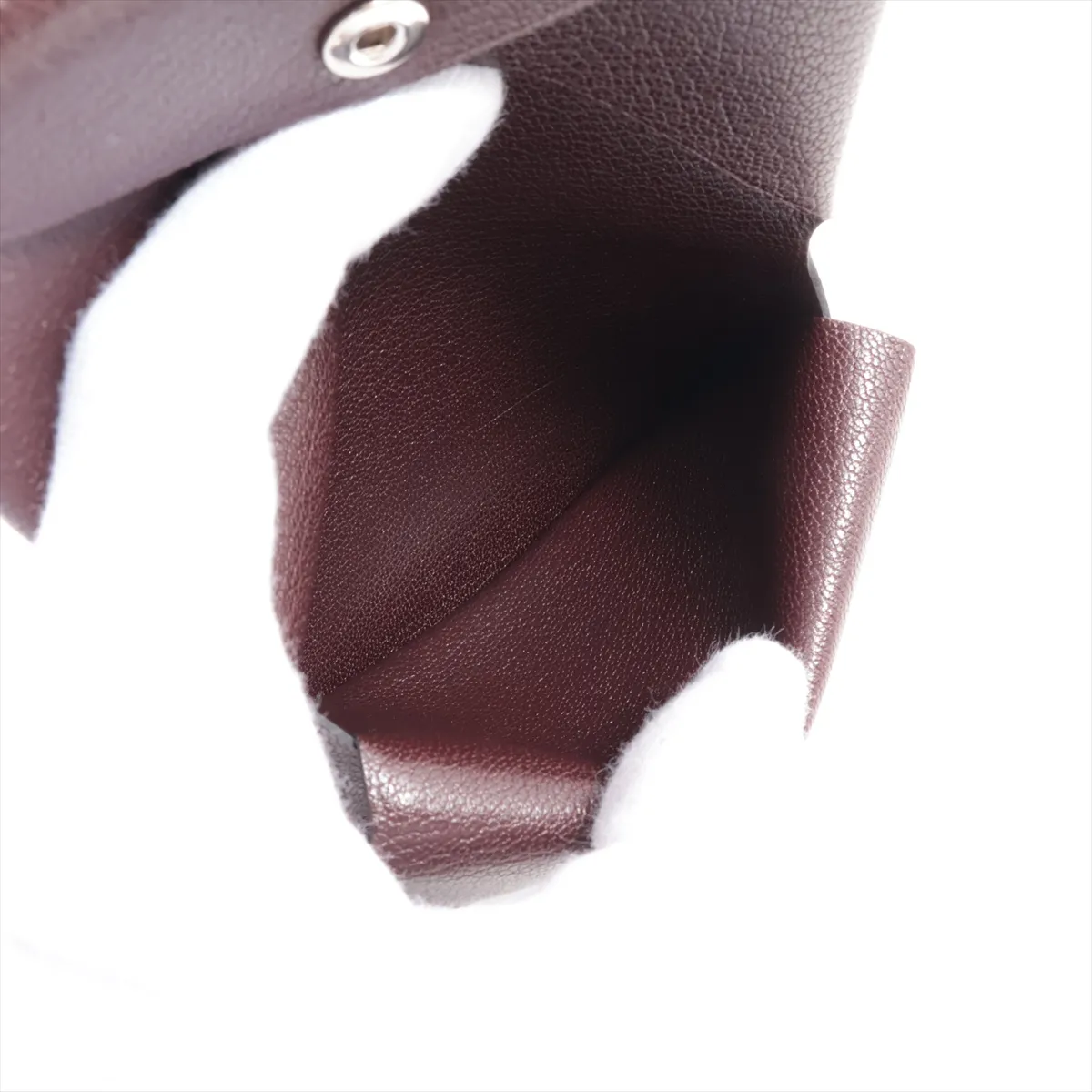 Calvi Duo Chevre Misor Coin Case Brown Silver Hardware B:2023 — view 5