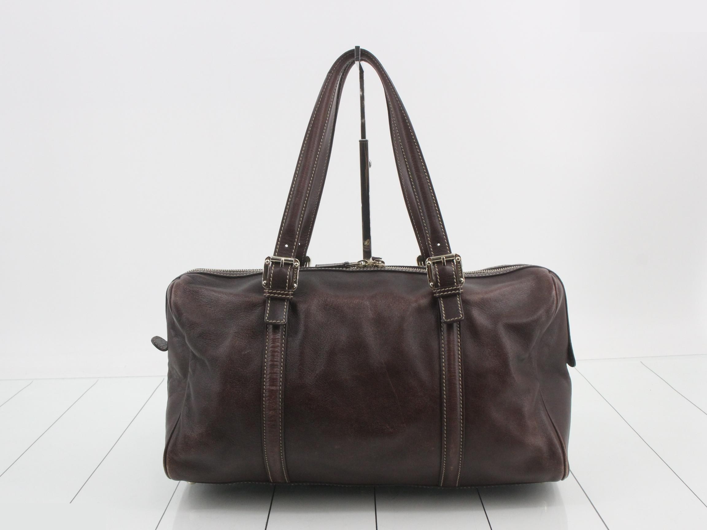 Interlocking (Bag) Boston Bag - Brown — view 2