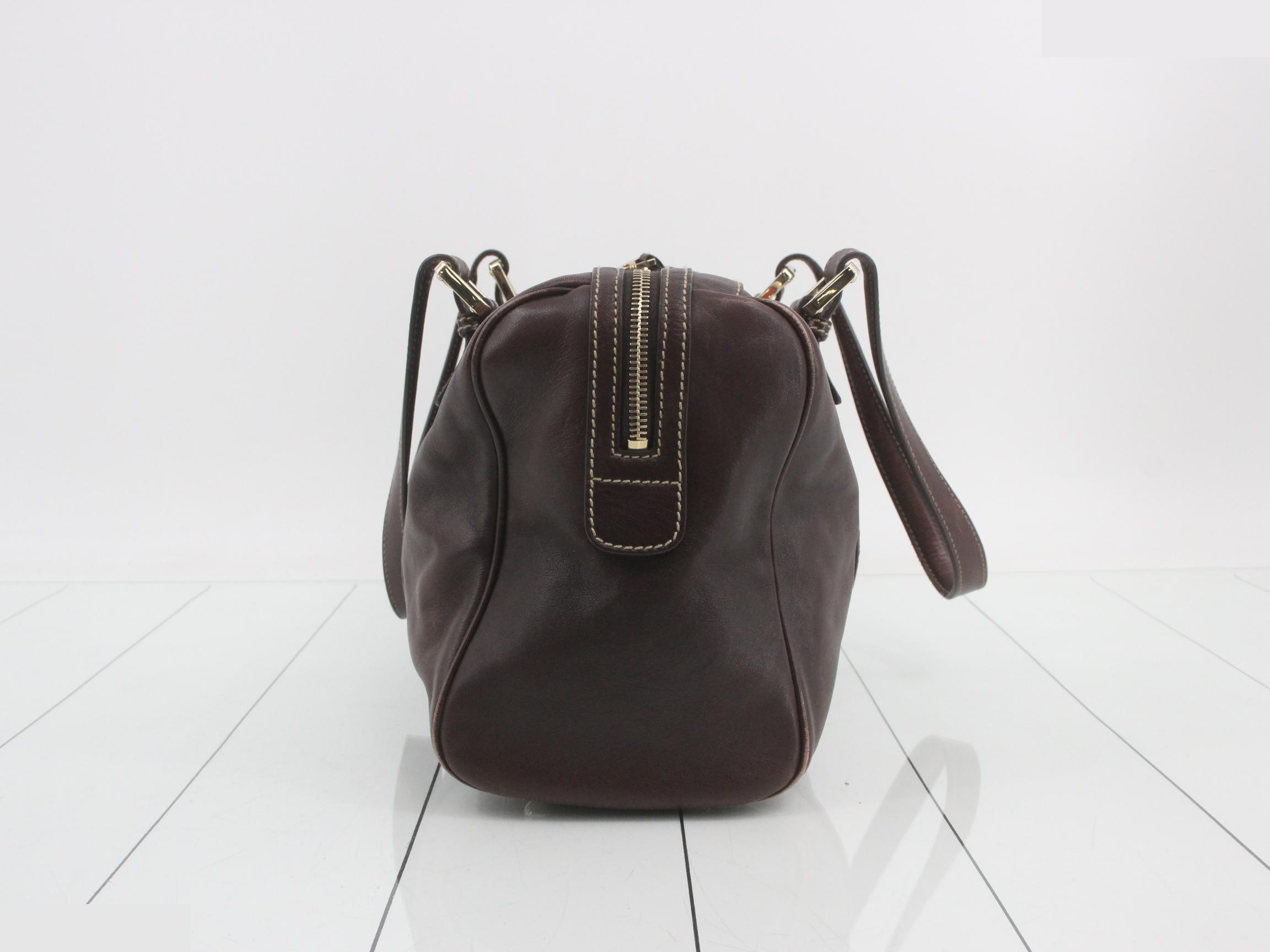 Interlocking (Bag) Boston Bag - Brown — view 4
