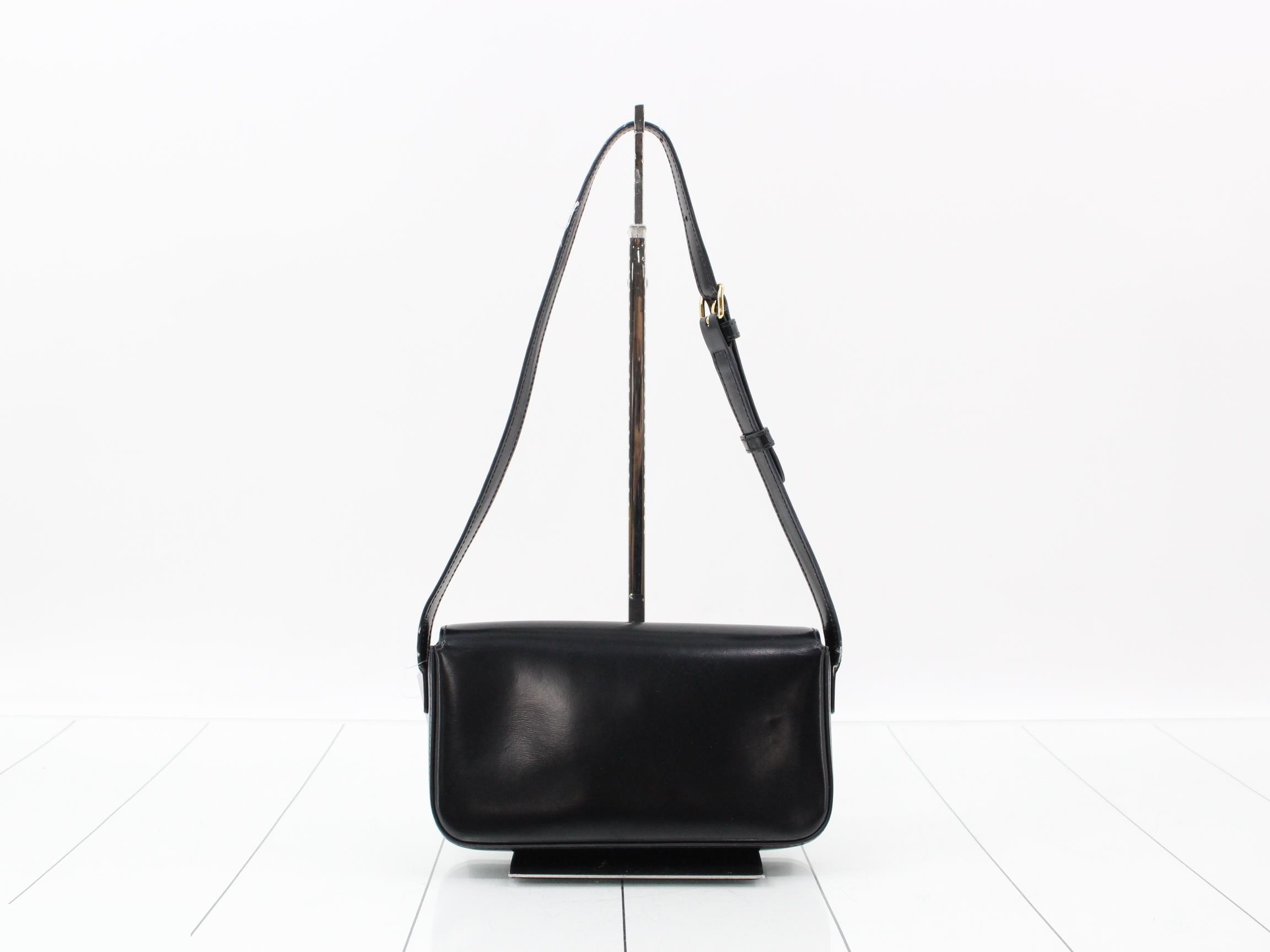 Triomphe Semi-Shoulder Bag, Black — view 2