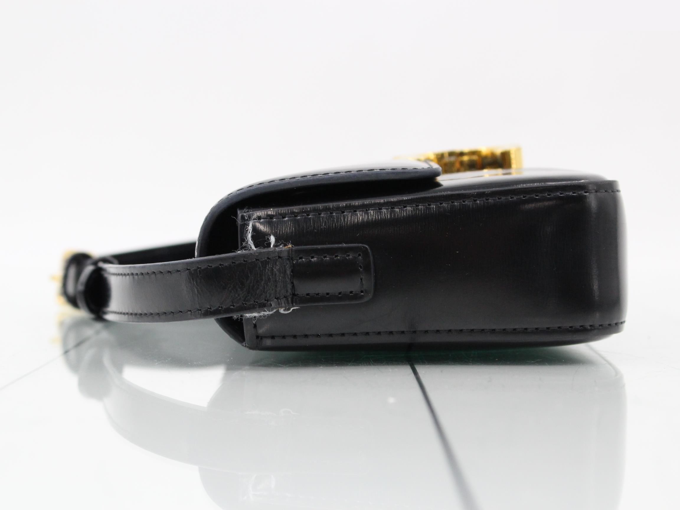Triomphe Semi-Shoulder Bag, Black — view 4