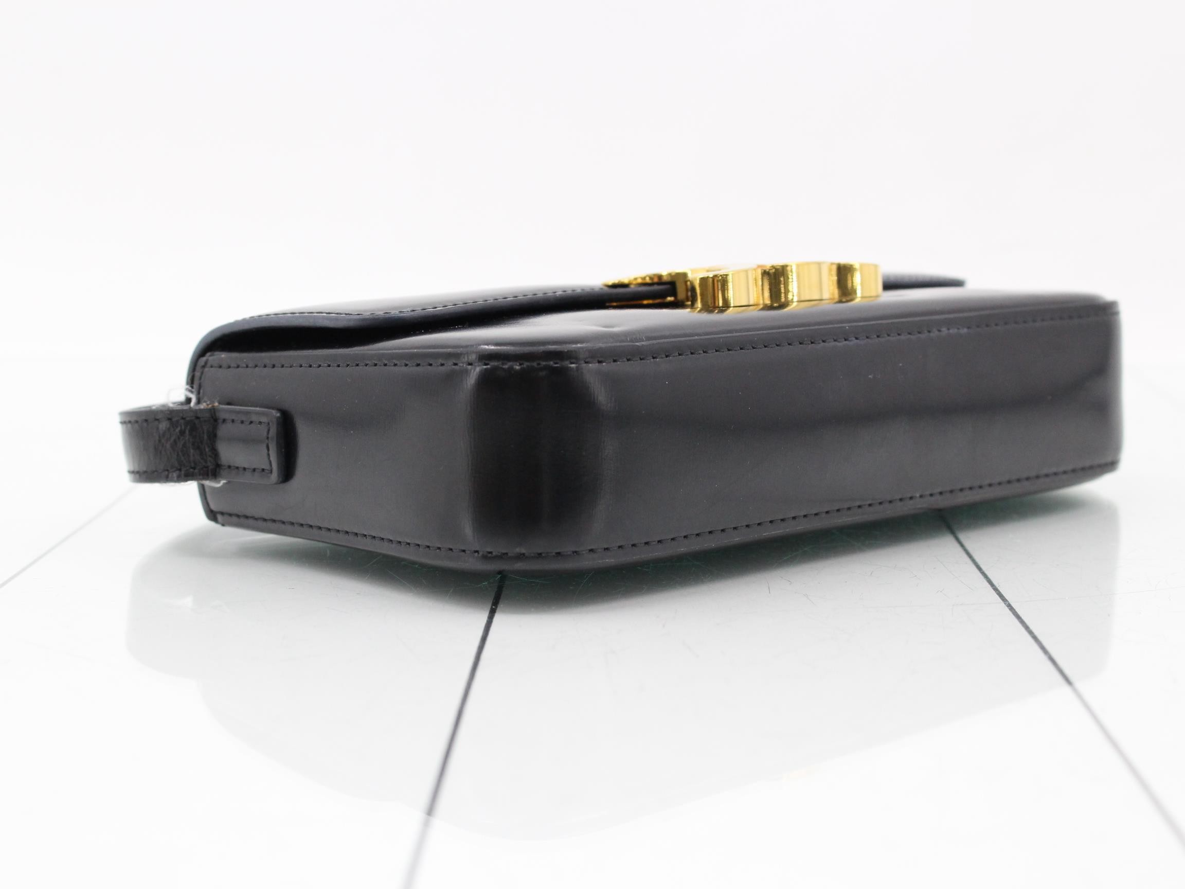 Triomphe Semi-Shoulder Bag, Black — view 5
