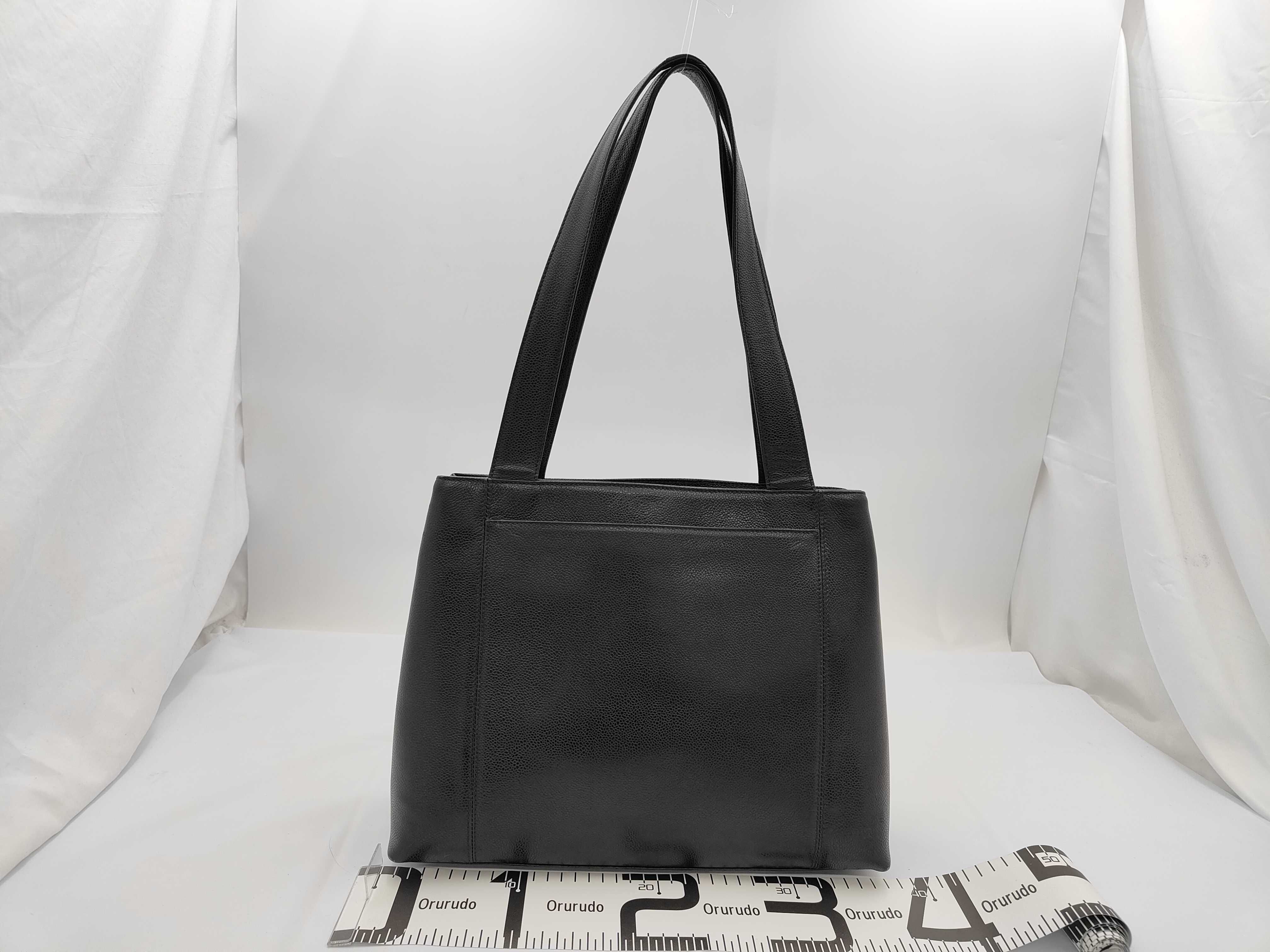 Caviar Skin Tote Bag, Black — view 2