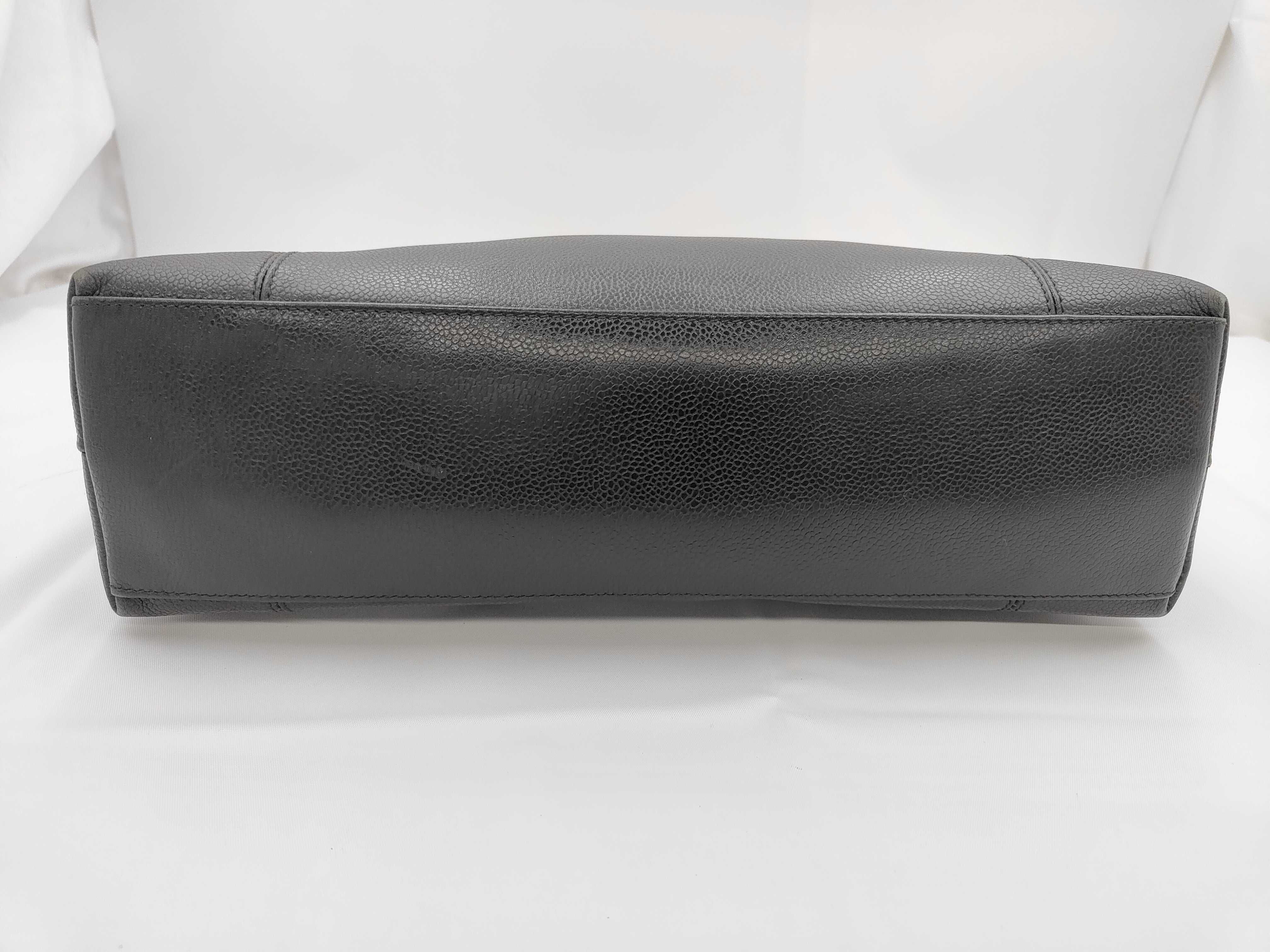 Caviar Skin Tote Bag, Black — view 5