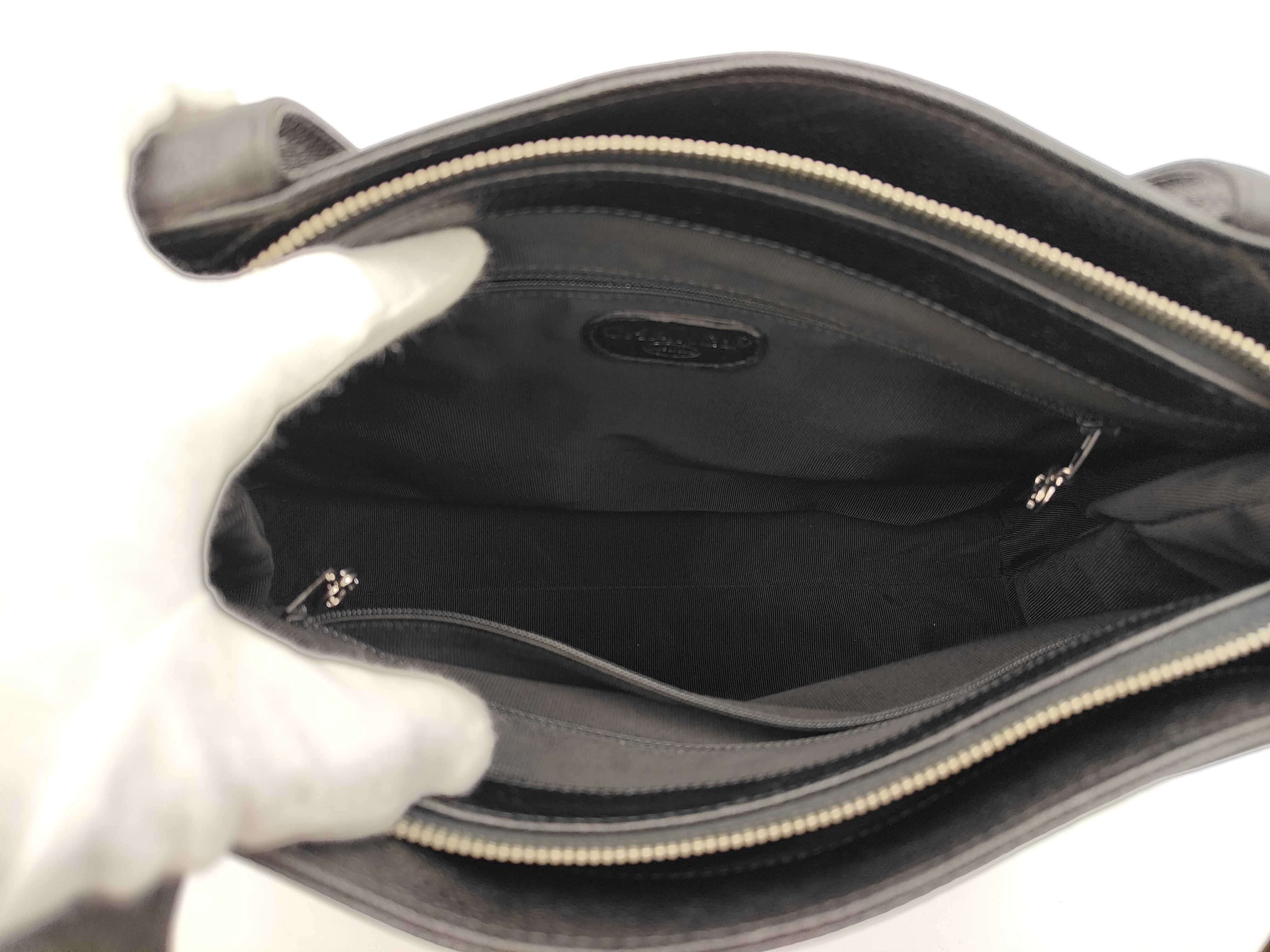 Caviar Skin Tote Bag, Black — view 9