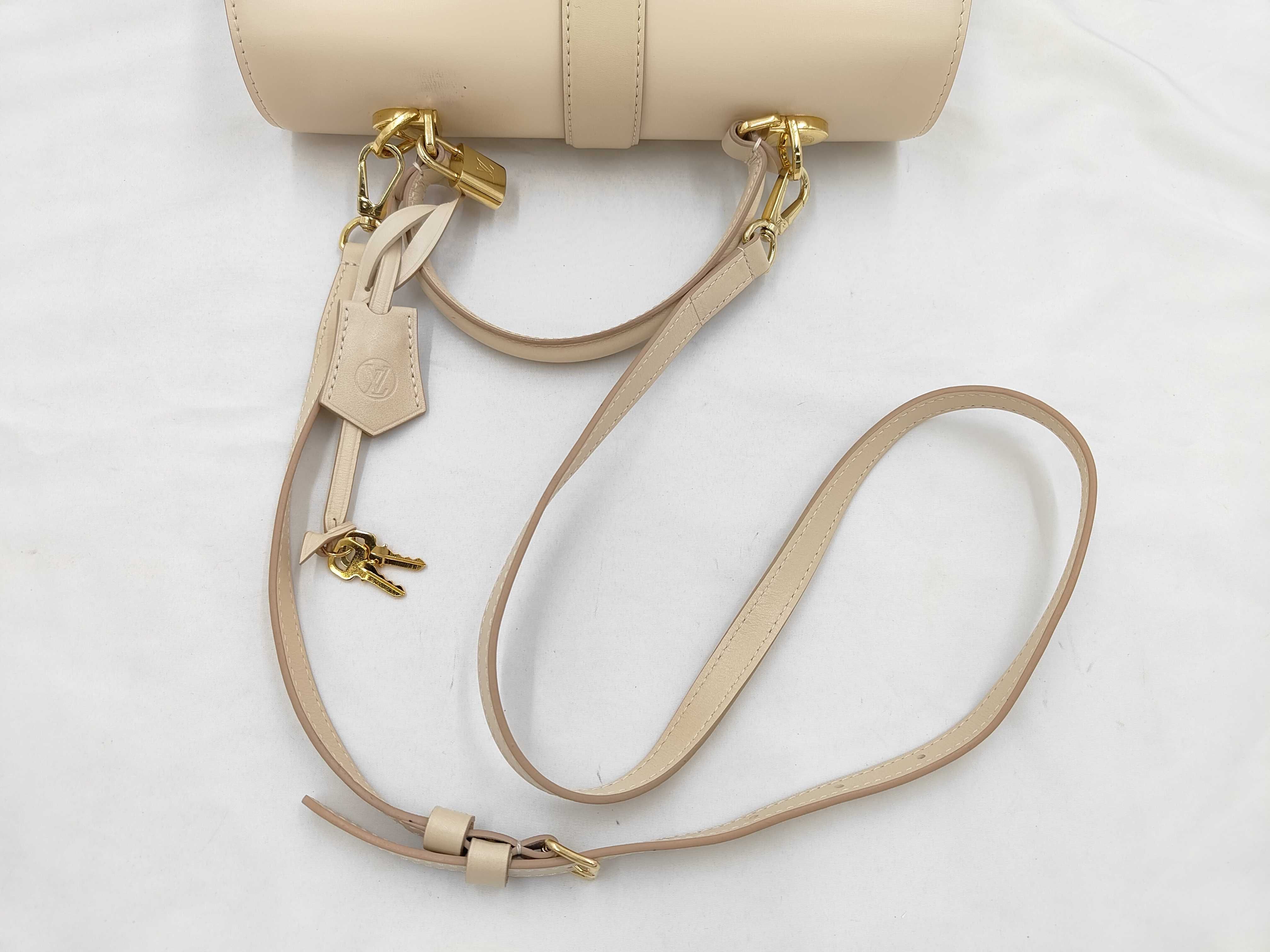 LV Logo Rose des Vins PM M53822 Beige Bag with Mirror — view 3