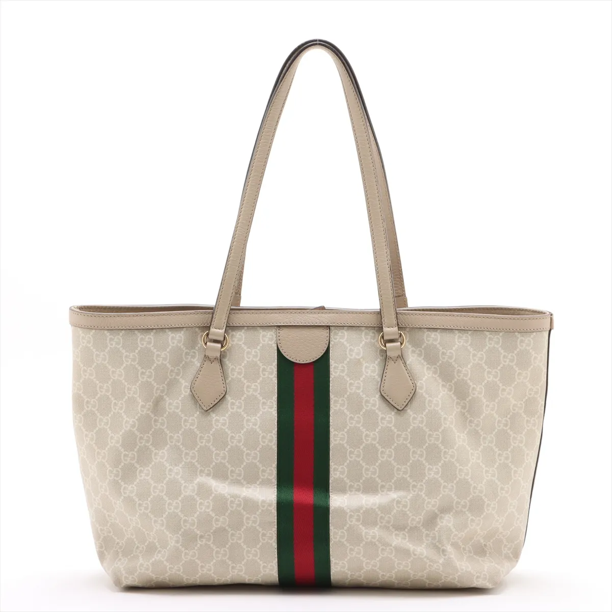 GG Supreme Ophidia PVC x Leather Tote Bag Beige 631685 — view 2